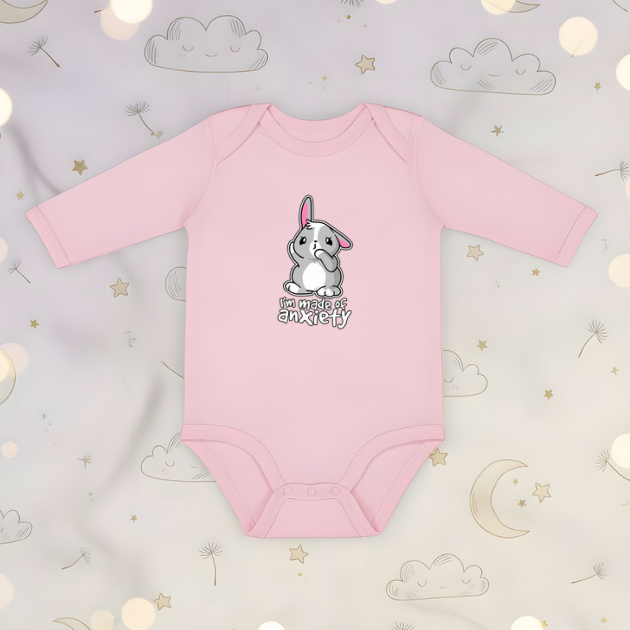 I'm Made of Anxiety Bunny Rabbit Long Sleeve Onesie