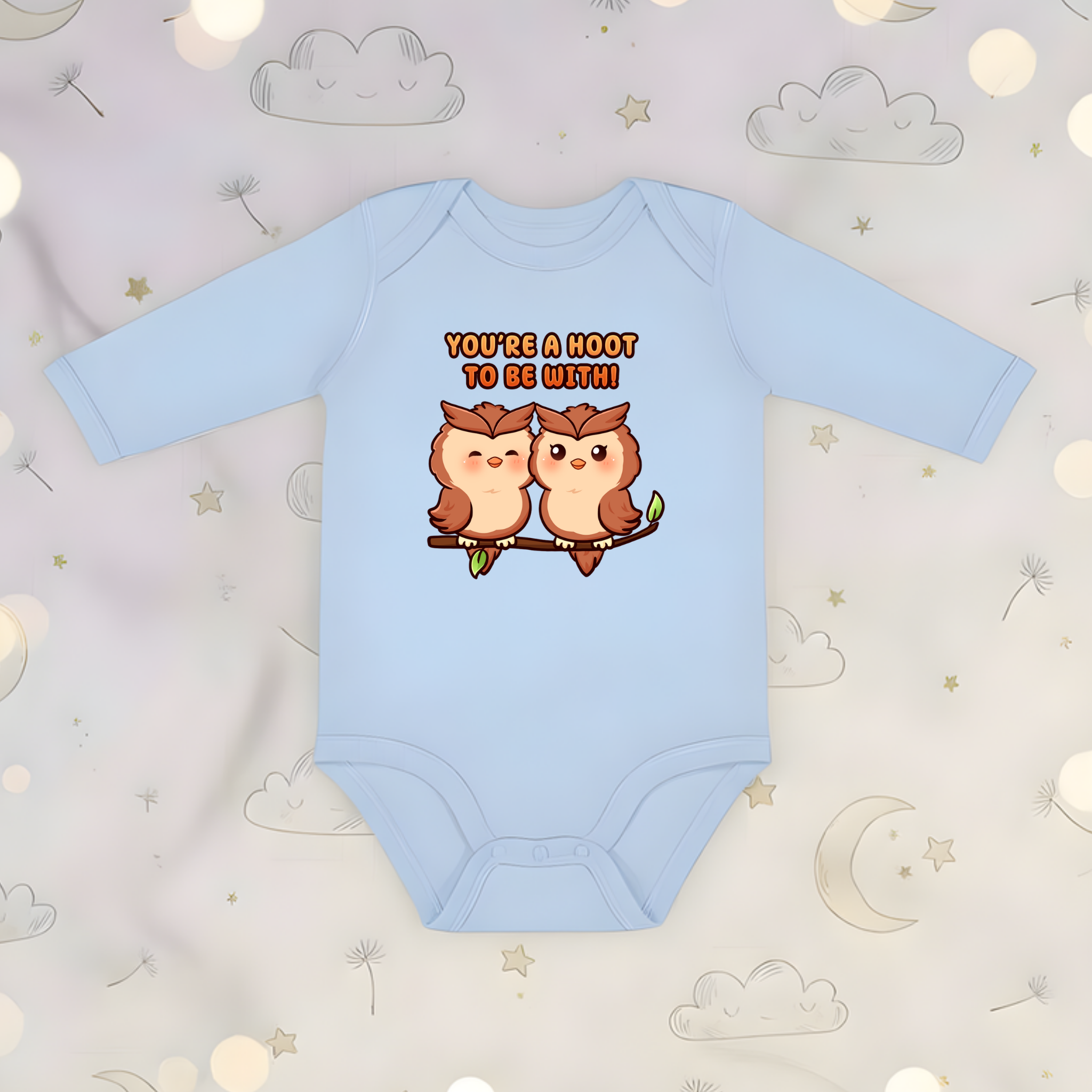 You're a Hoot to Be With Owl Couple Long Sleeve Onesie