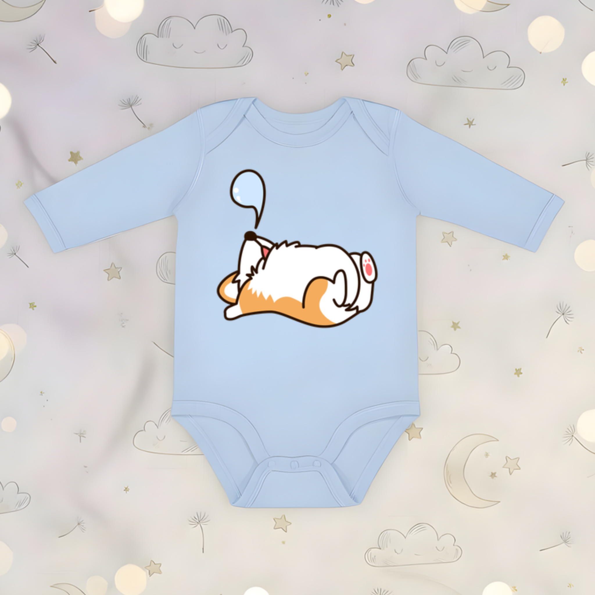 Sleeping Dog Long Sleeve Onesie