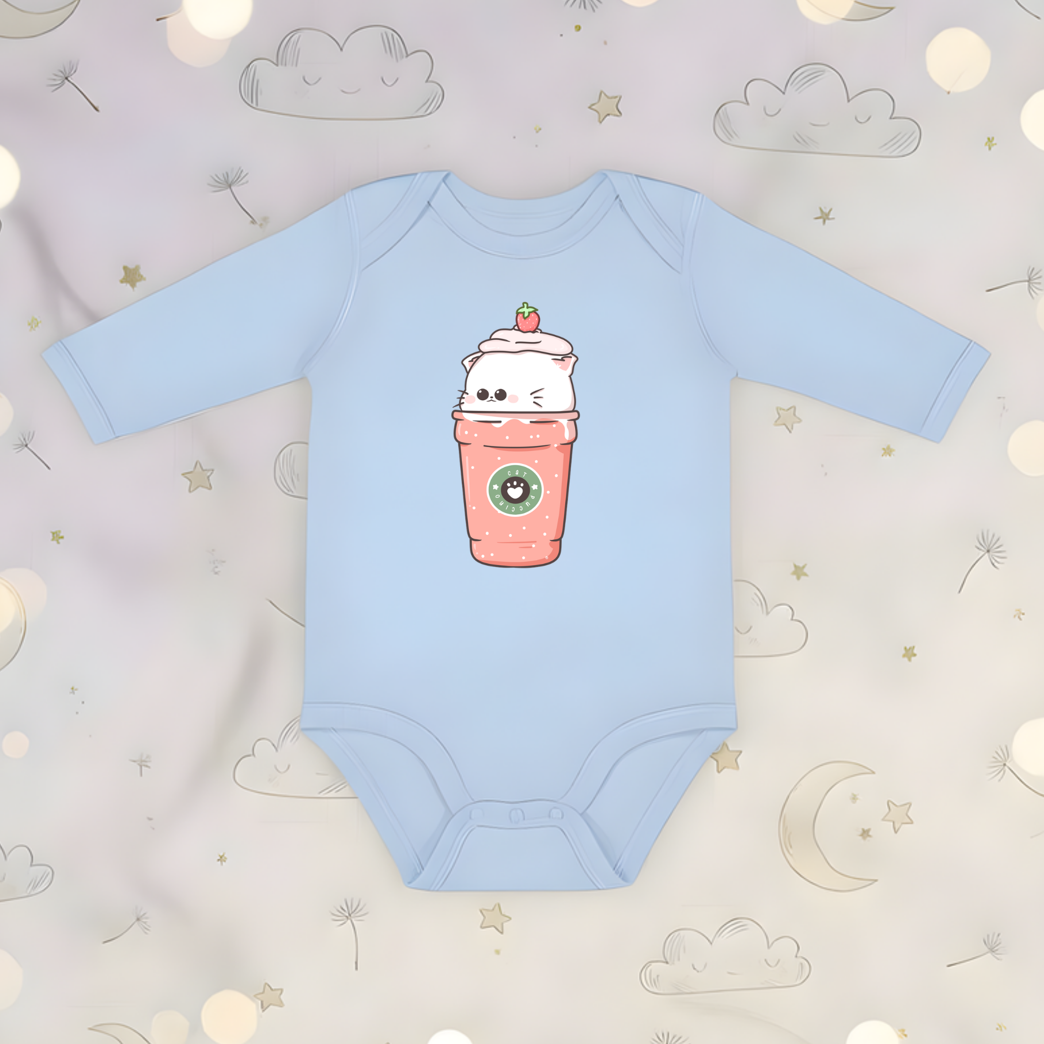 Kitten Cappuccino Long Sleeve Onesie