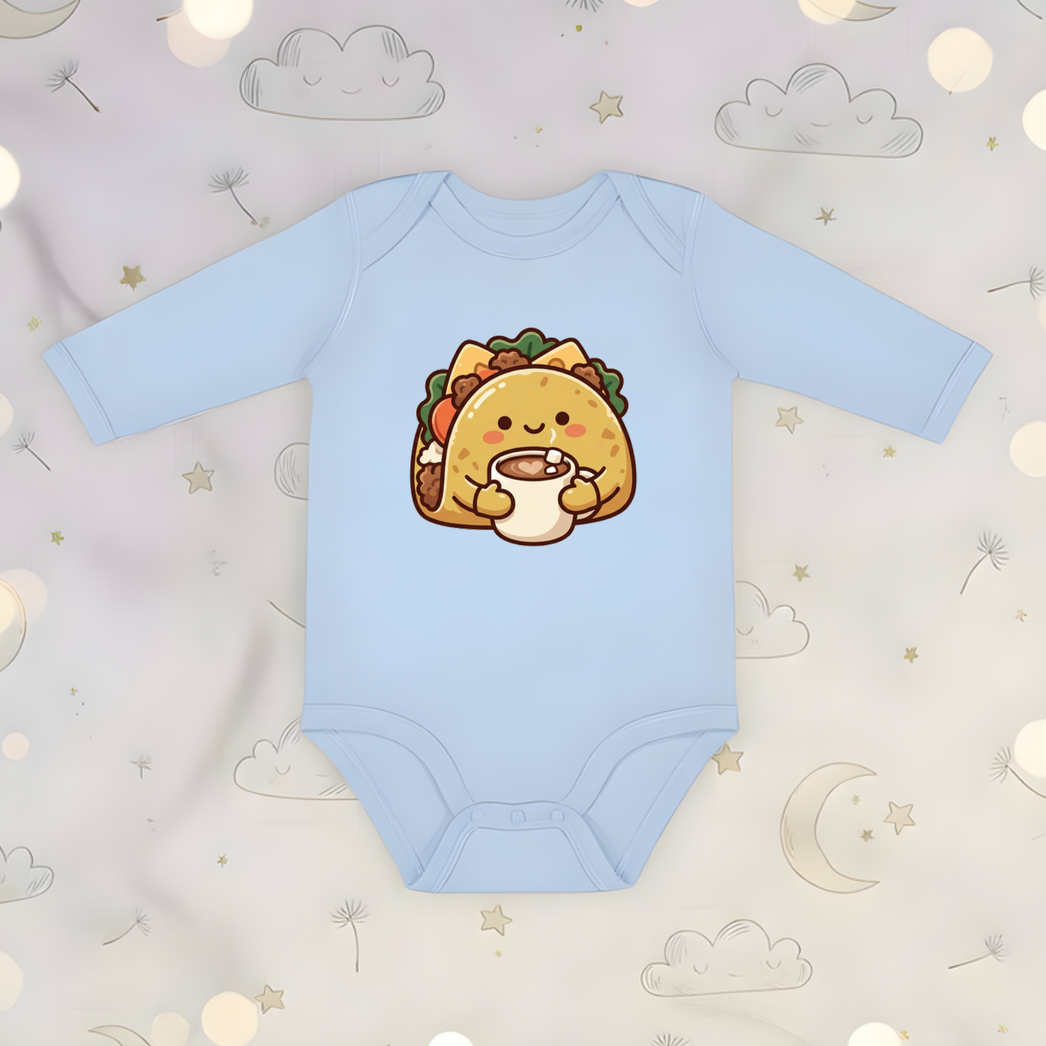 Cozy Taco Mascot Long Sleeve Onesie