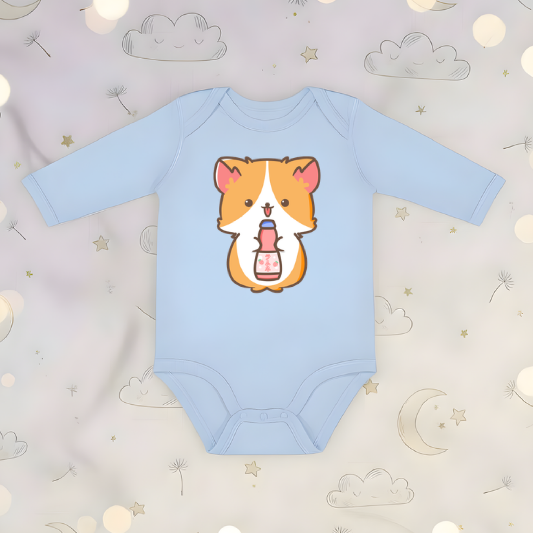 Ramune Soda Dog Long Sleeve Onesie