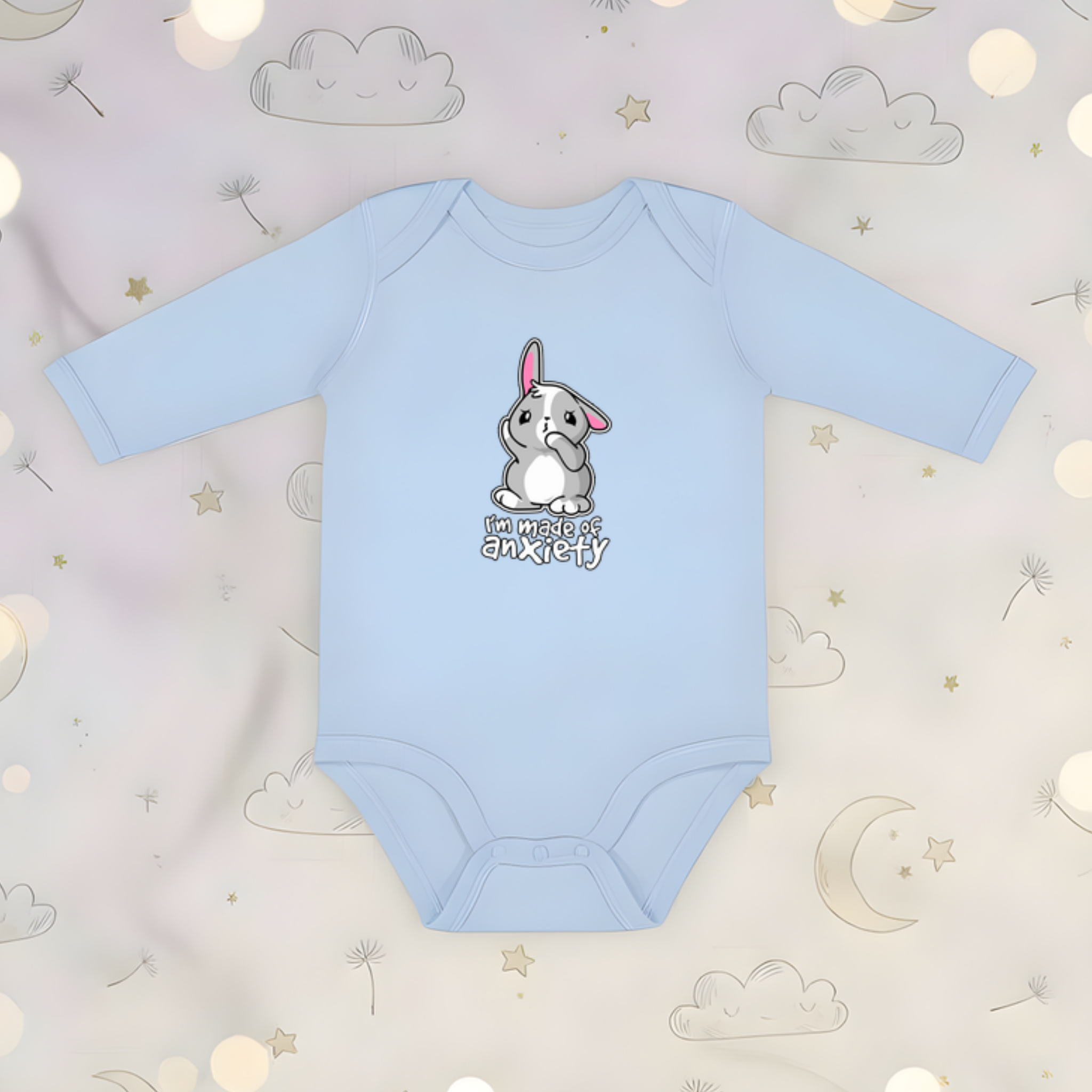 I'm Made of Anxiety Bunny Rabbit Long Sleeve Onesie