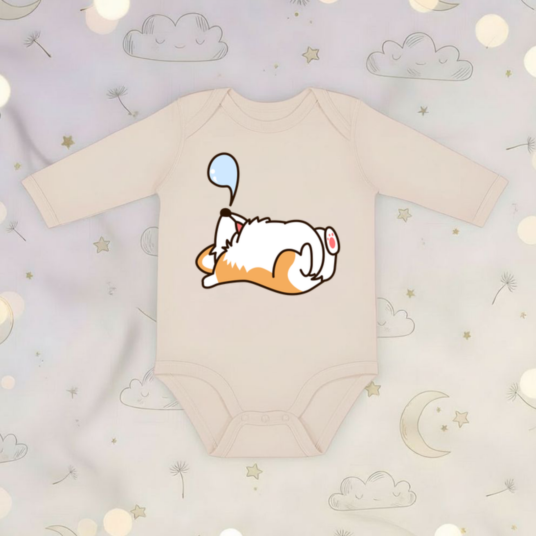 Sleeping Dog Long Sleeve Onesie