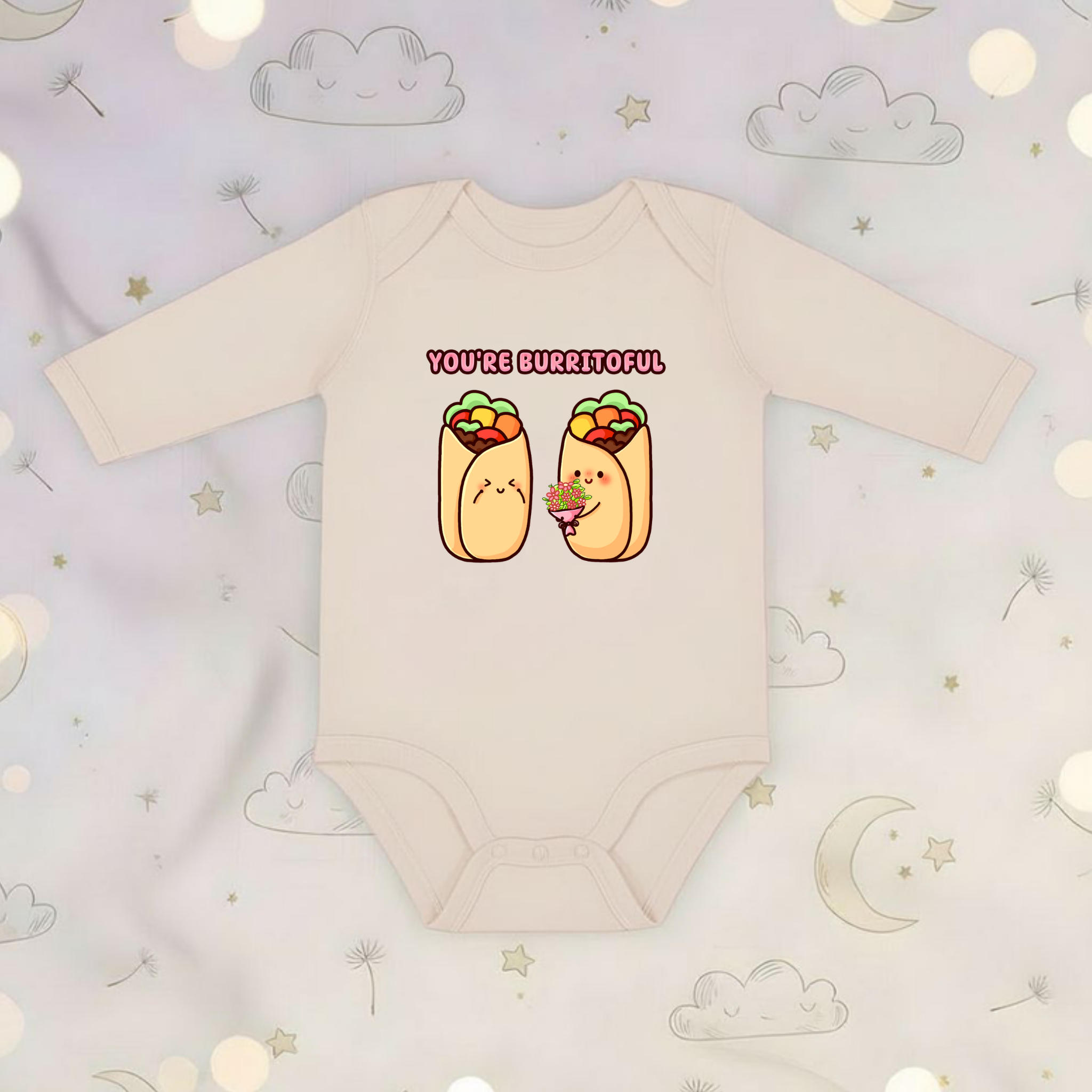 You're Burritoful Burrito Couple Long Sleeve Onesie