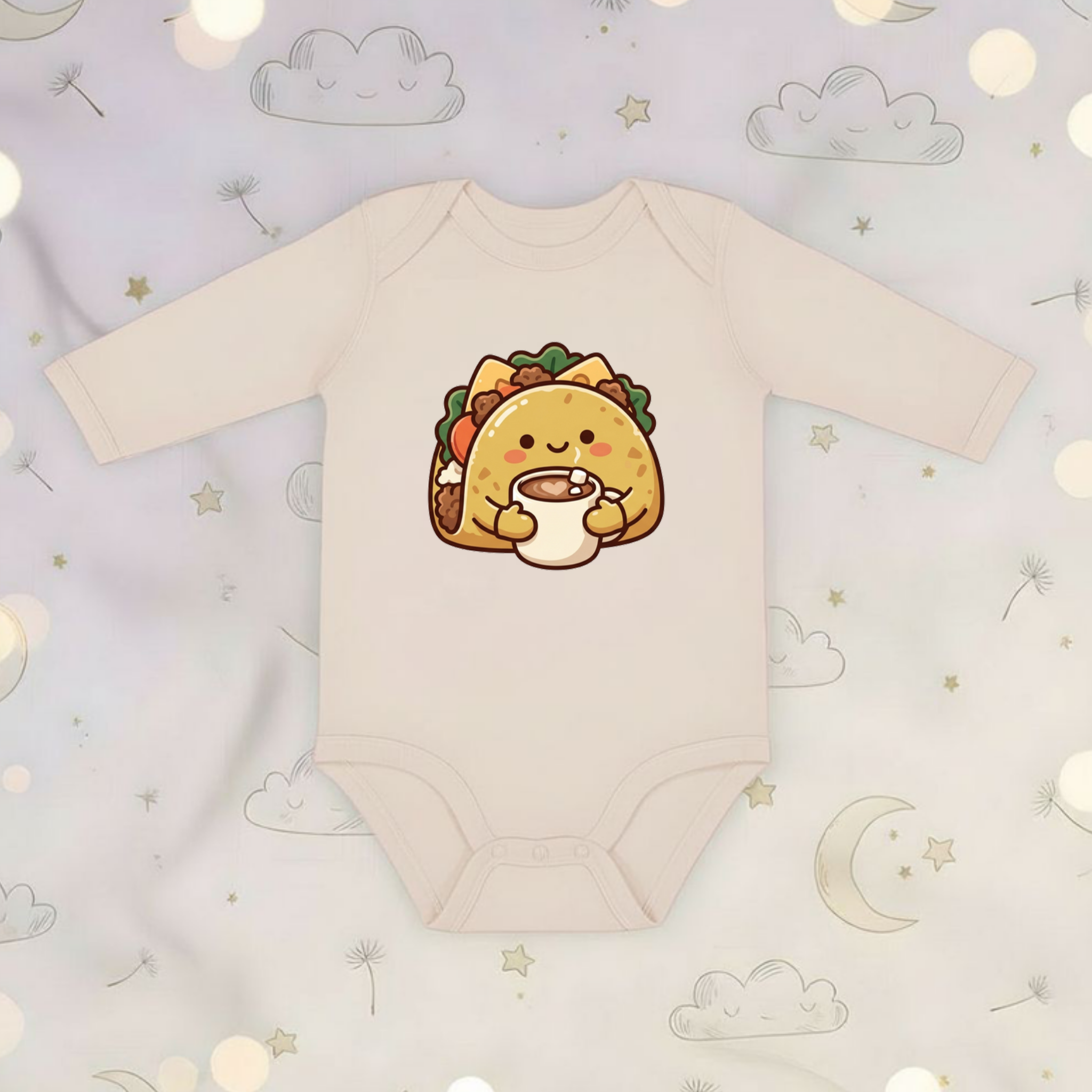 Cozy Taco Mascot Long Sleeve Onesie