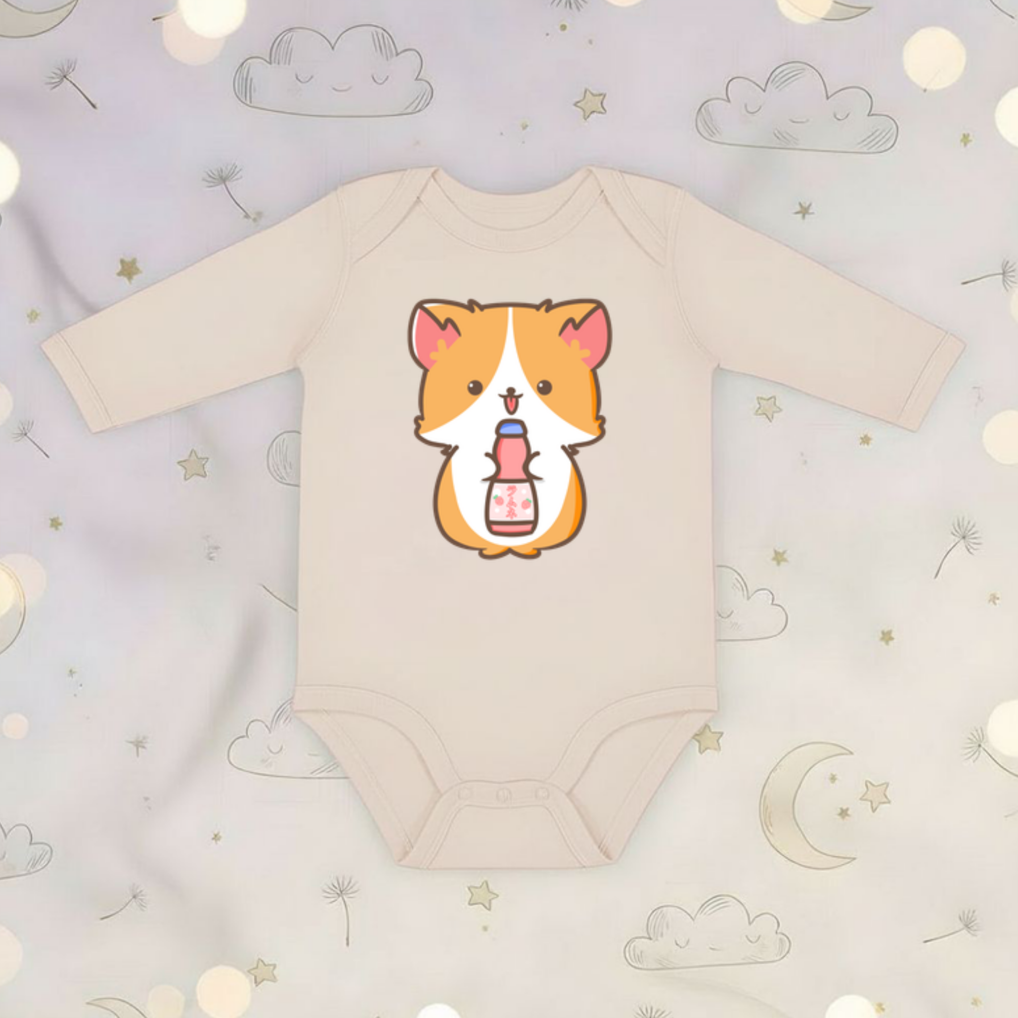 Ramune Soda Dog Long Sleeve Onesie