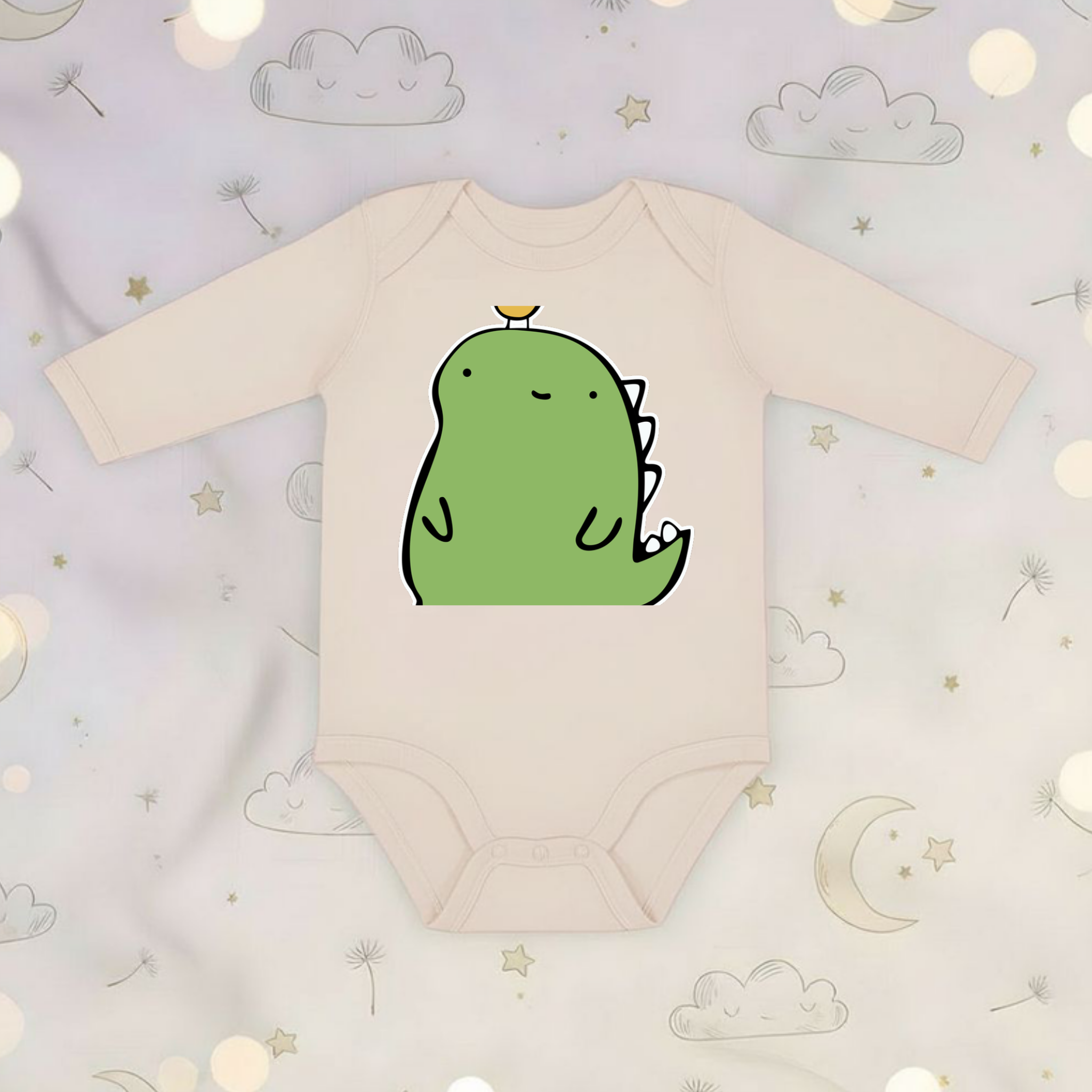 Dinosaur and Egg Long Sleeve Onesie