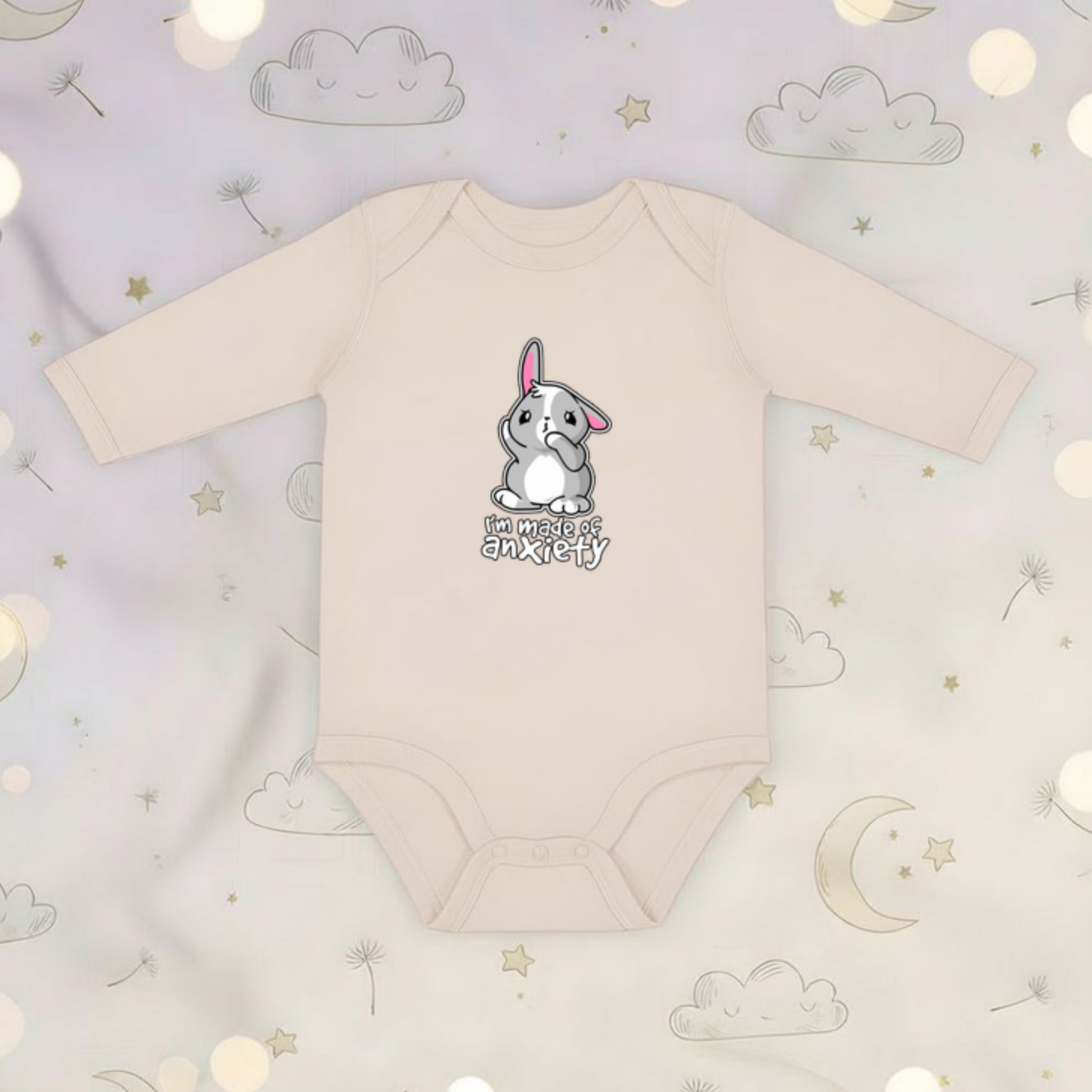 I'm Made of Anxiety Bunny Rabbit Long Sleeve Onesie