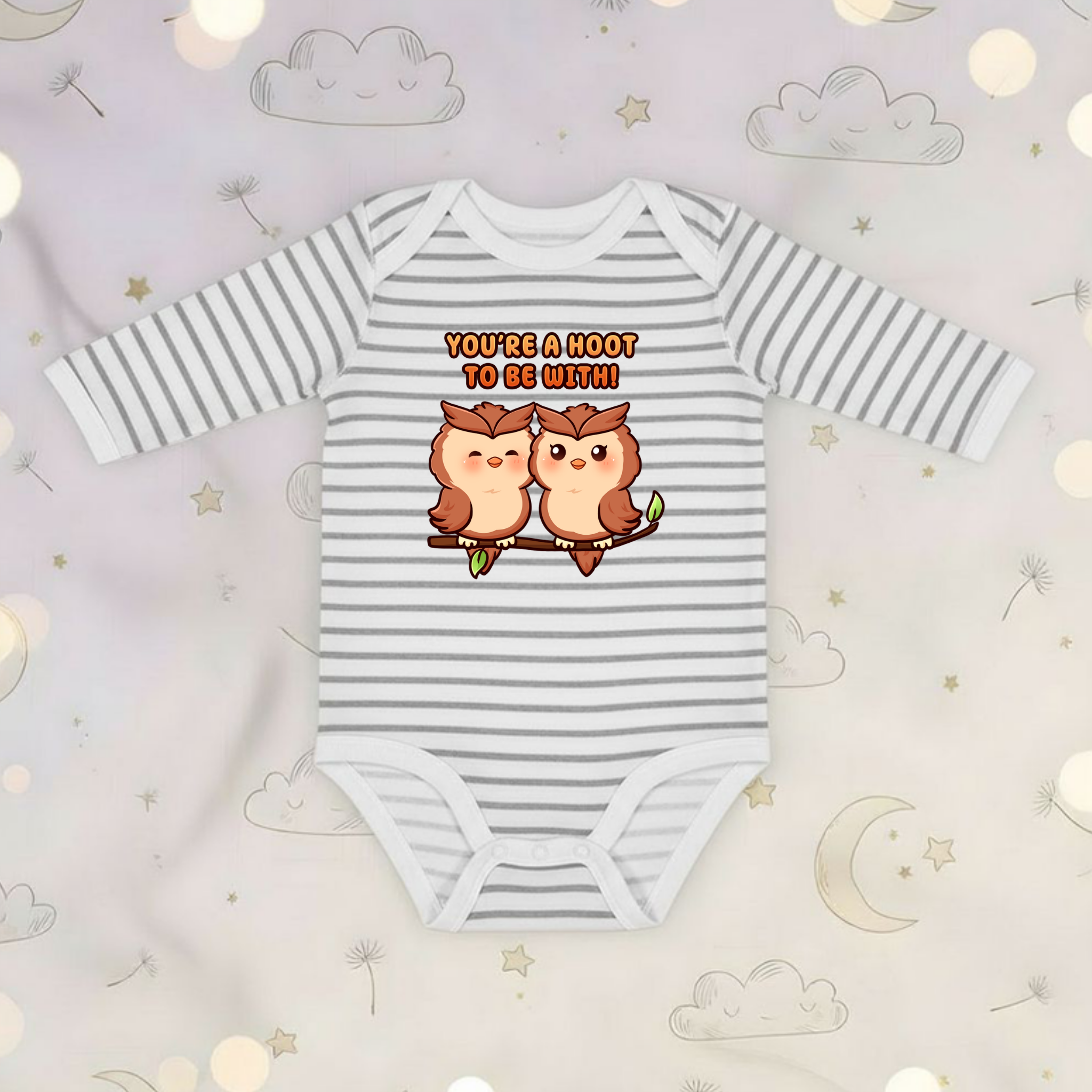 You're a Hoot to Be With Owl Couple Long Sleeve Onesie
