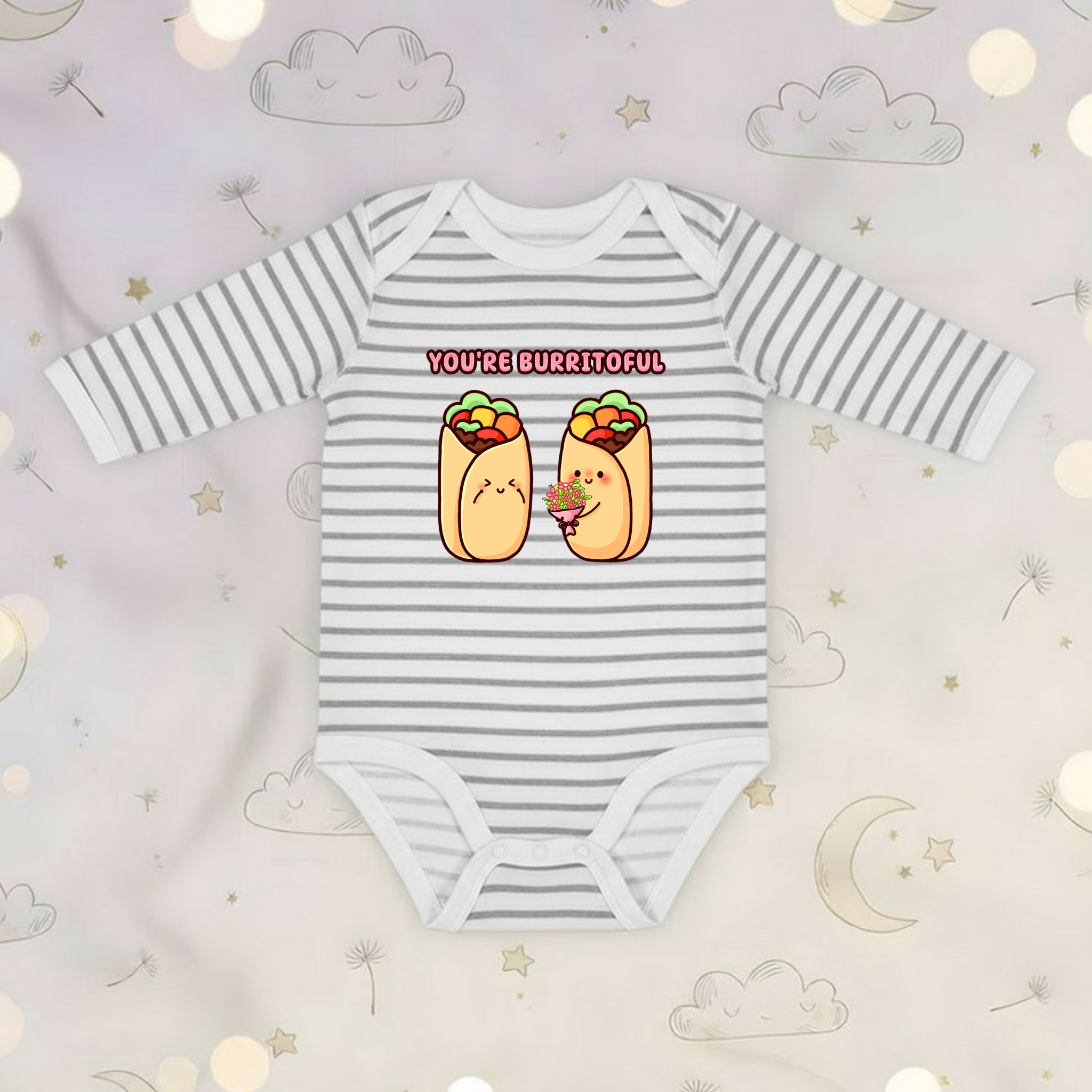 You're Burritoful Burrito Couple Long Sleeve Onesie