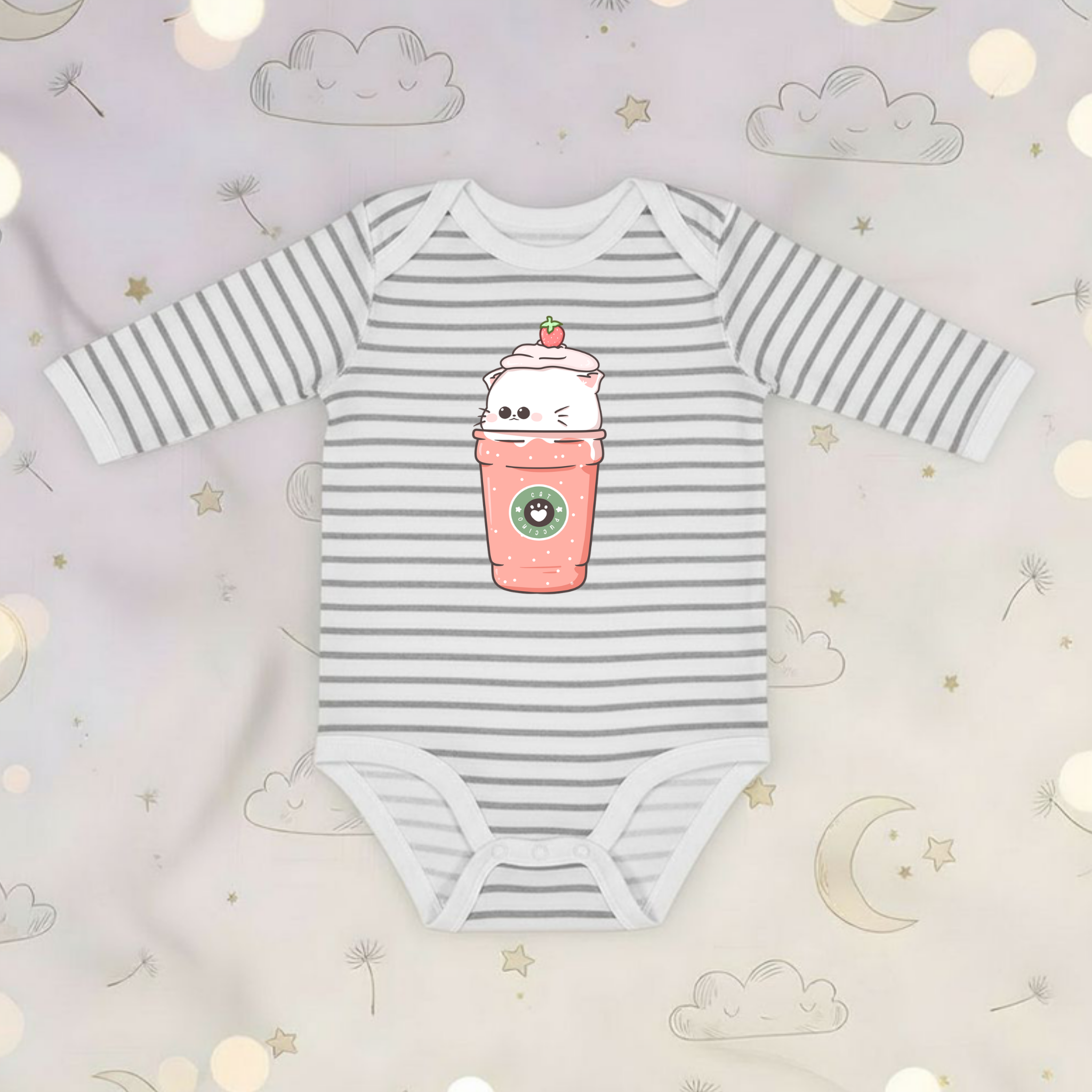 Kitten Cappuccino Long Sleeve Onesie
