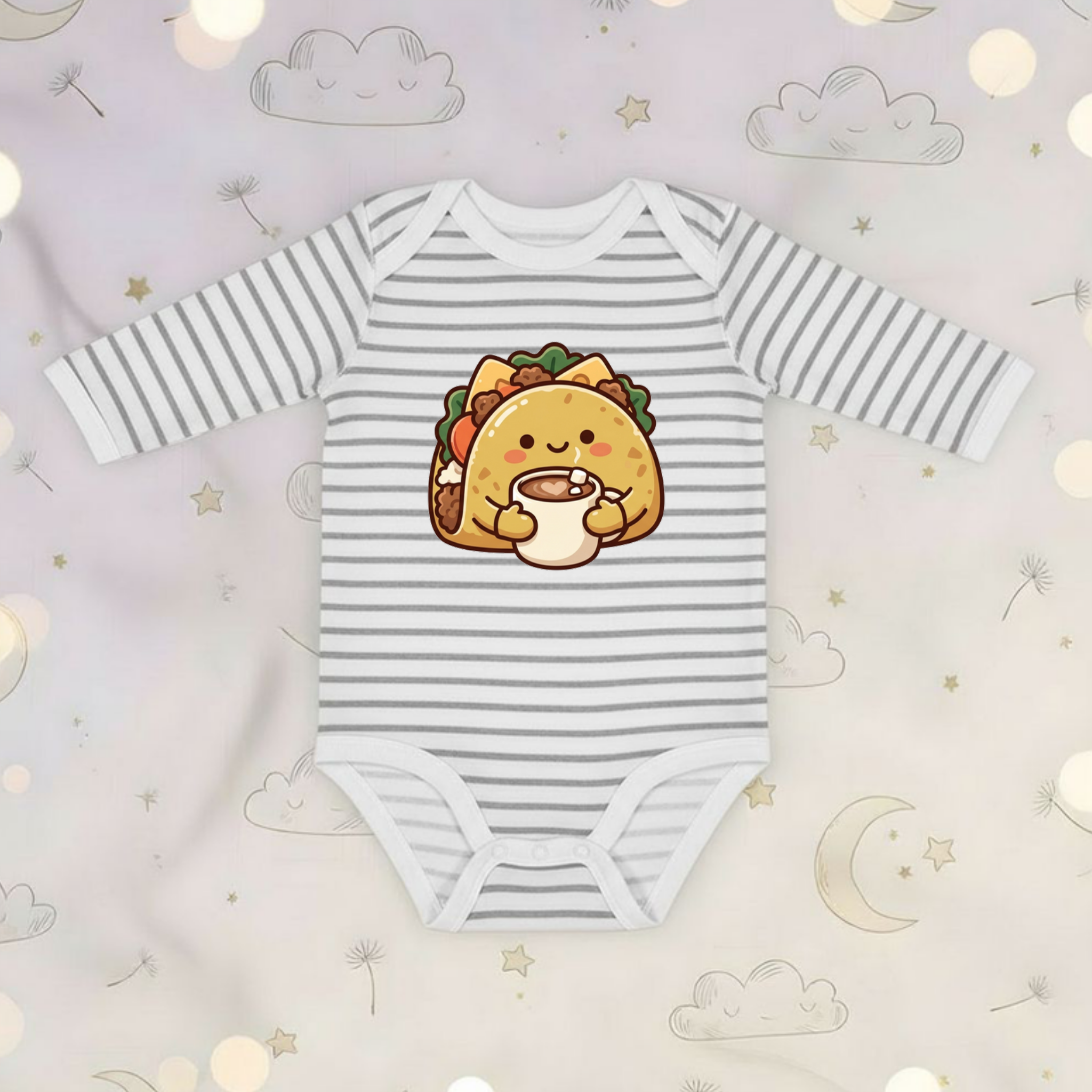 Cozy Taco Mascot Long Sleeve Onesie