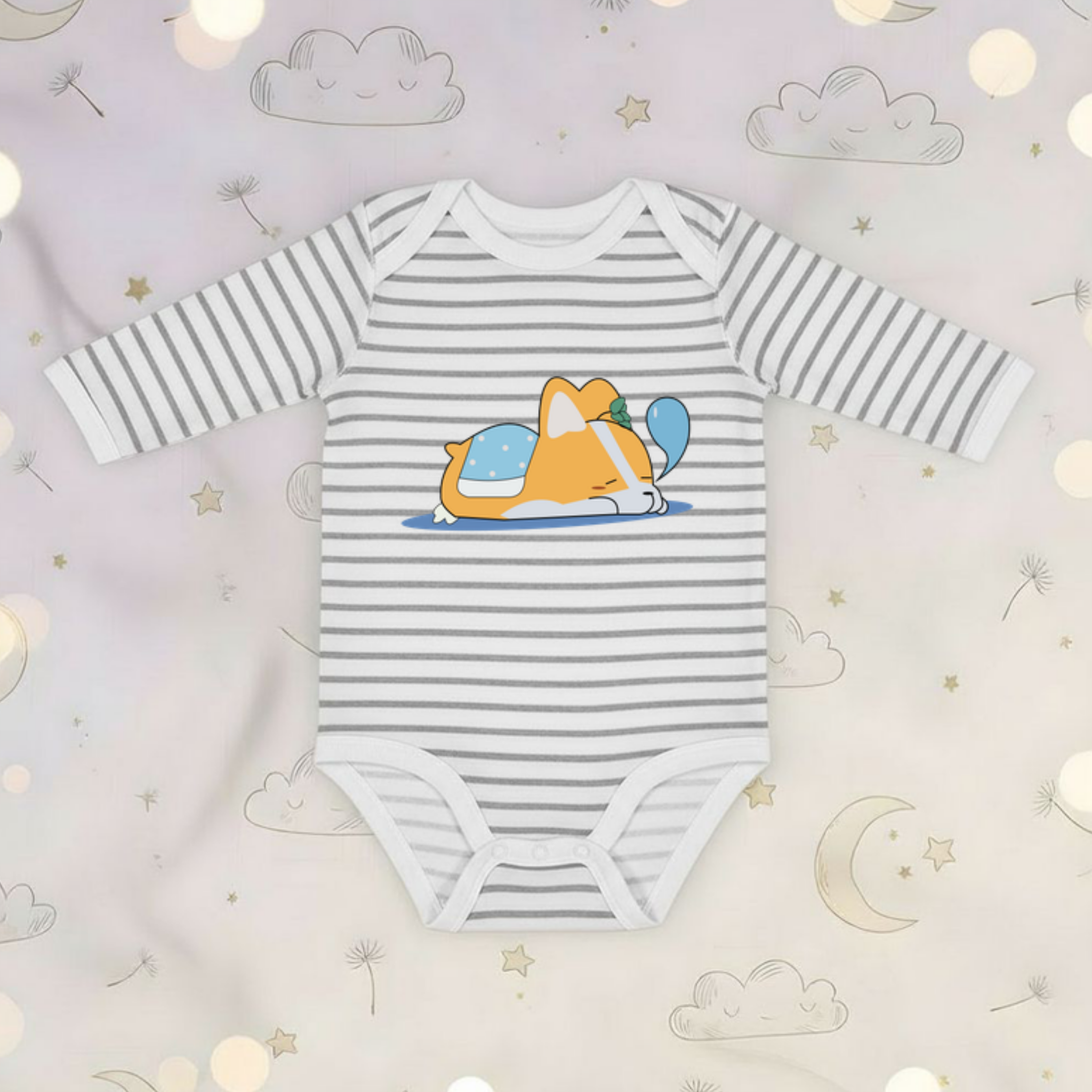 Puppy Nap Long Sleeve Onesie