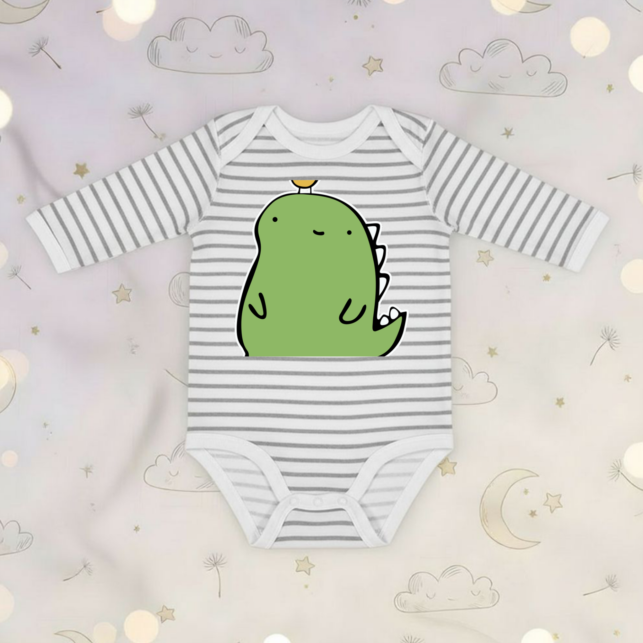 Dinosaur and Egg Long Sleeve Onesie