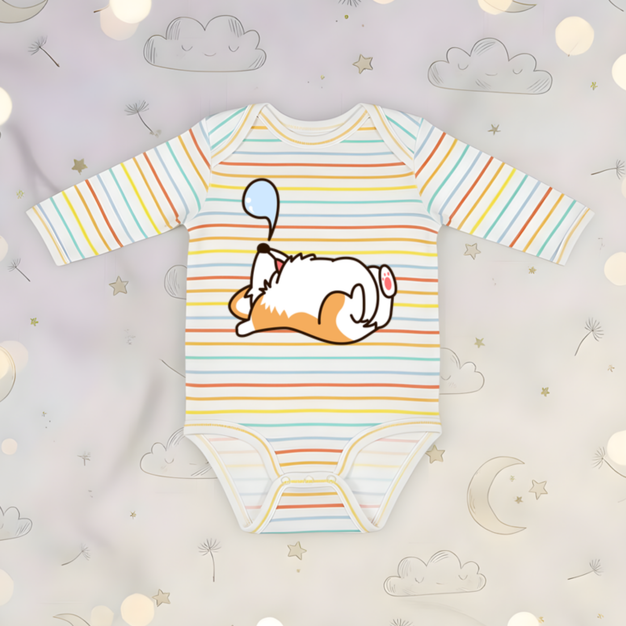 Sleeping Dog Long Sleeve Onesie