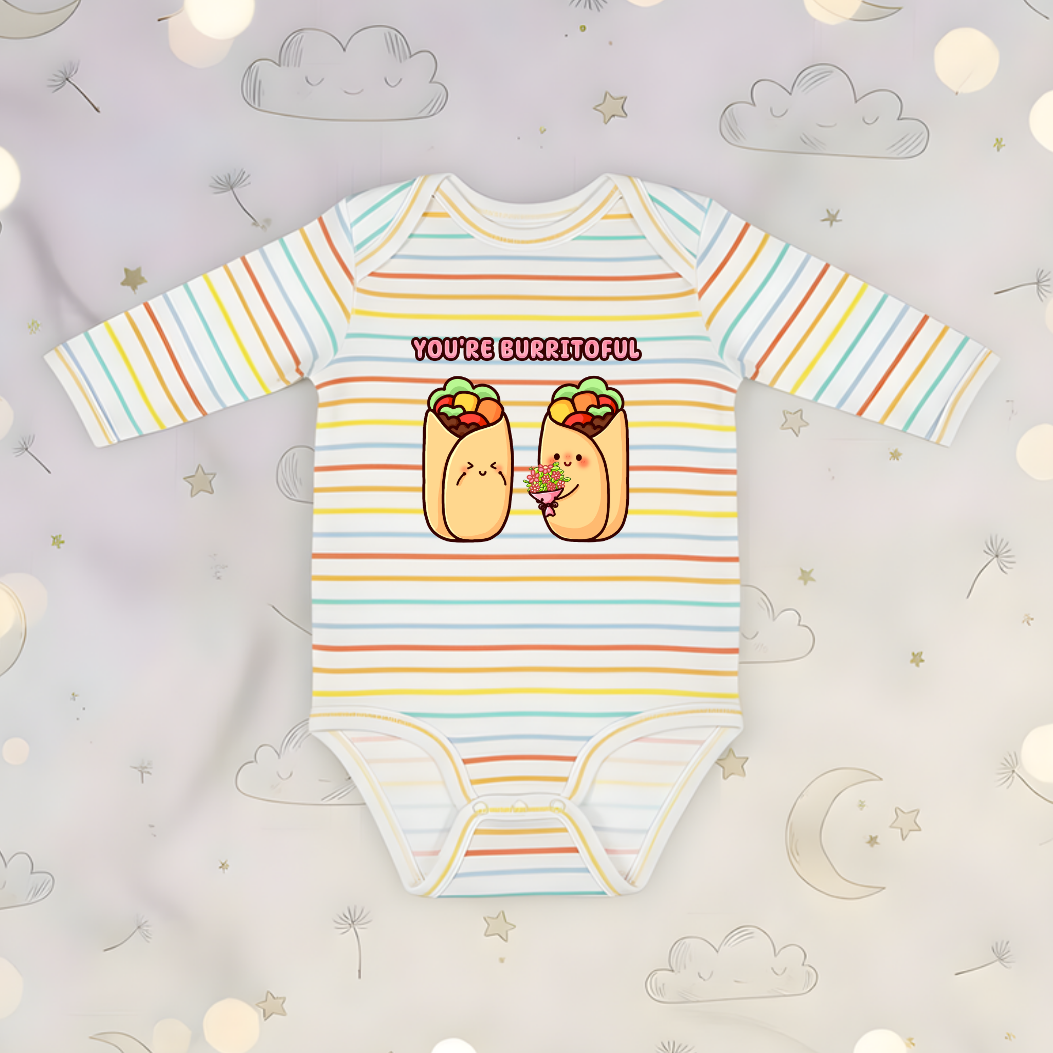 You're Burritoful Burrito Couple Long Sleeve Onesie