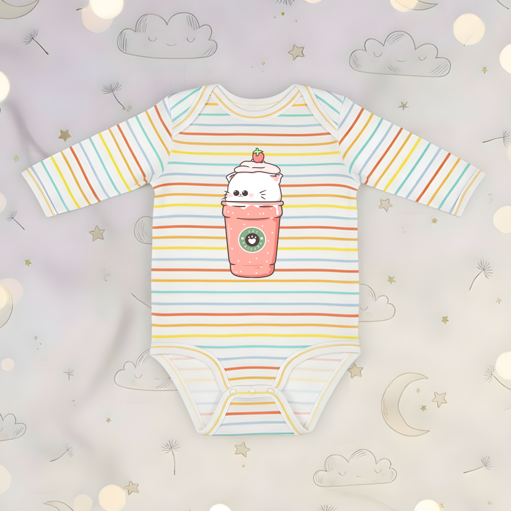 Kitten Cappuccino Long Sleeve Onesie