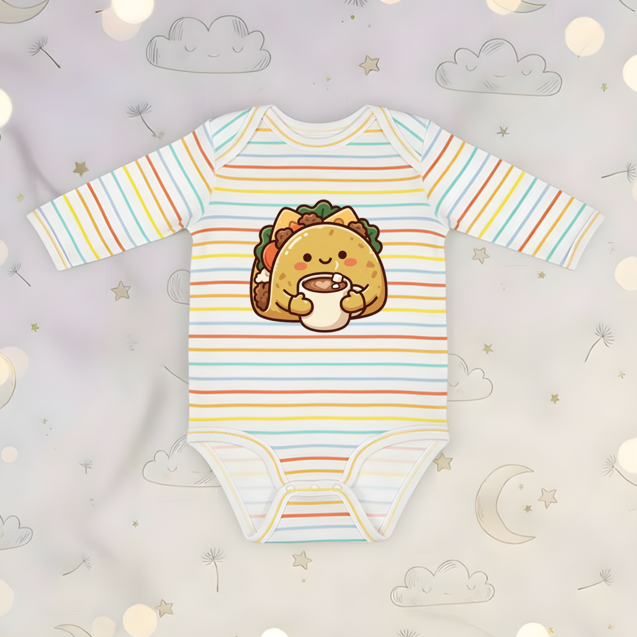 Cozy Taco Mascot Long Sleeve Onesie