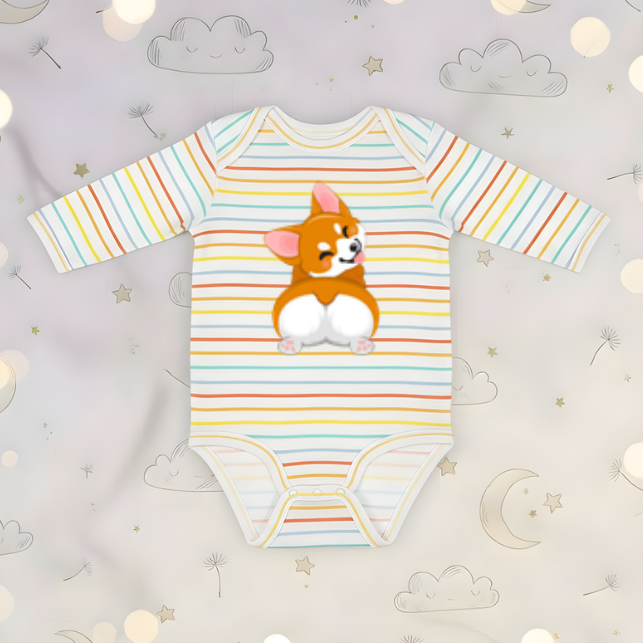 Puppy Butt Long Sleeve Onesie