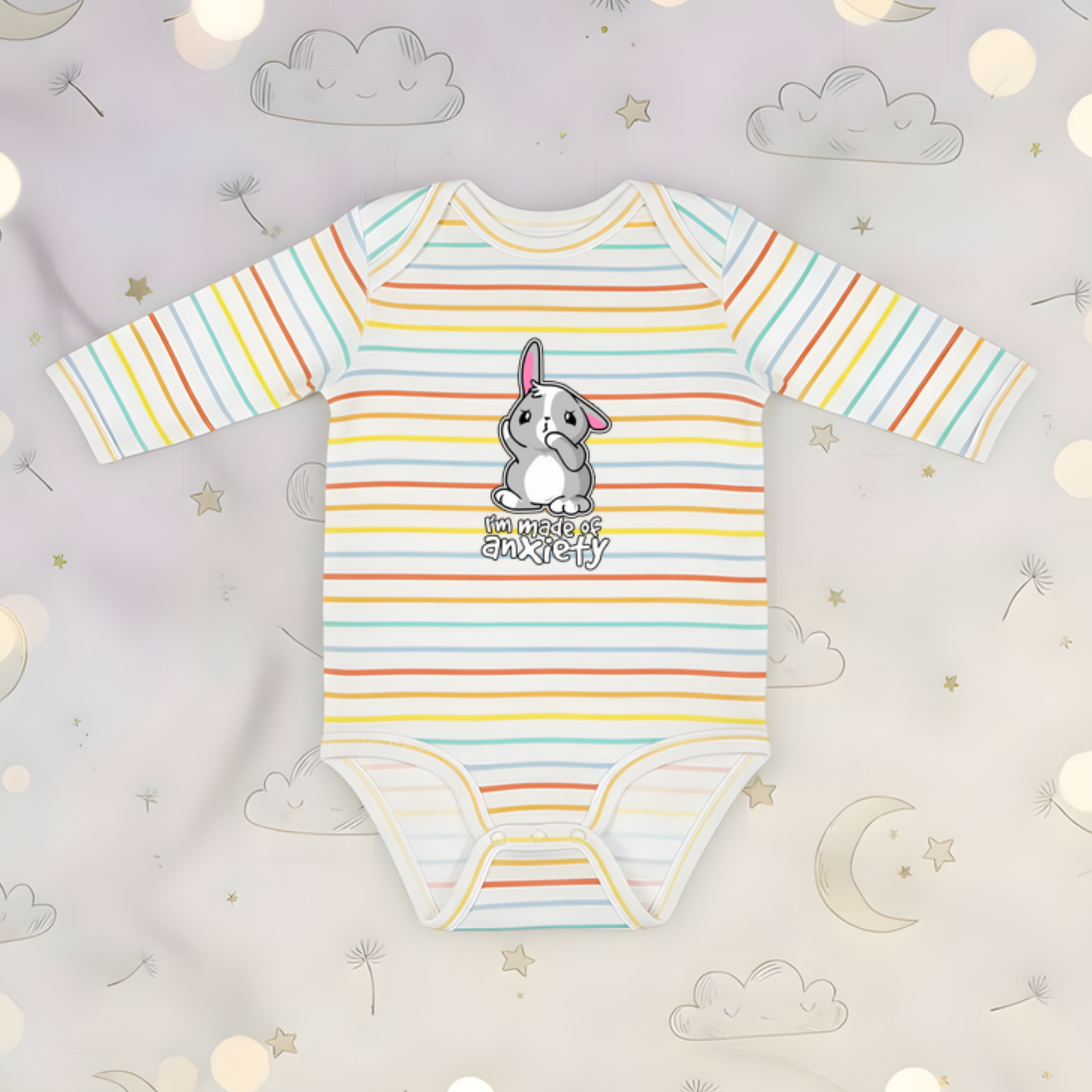 I'm Made of Anxiety Bunny Rabbit Long Sleeve Onesie