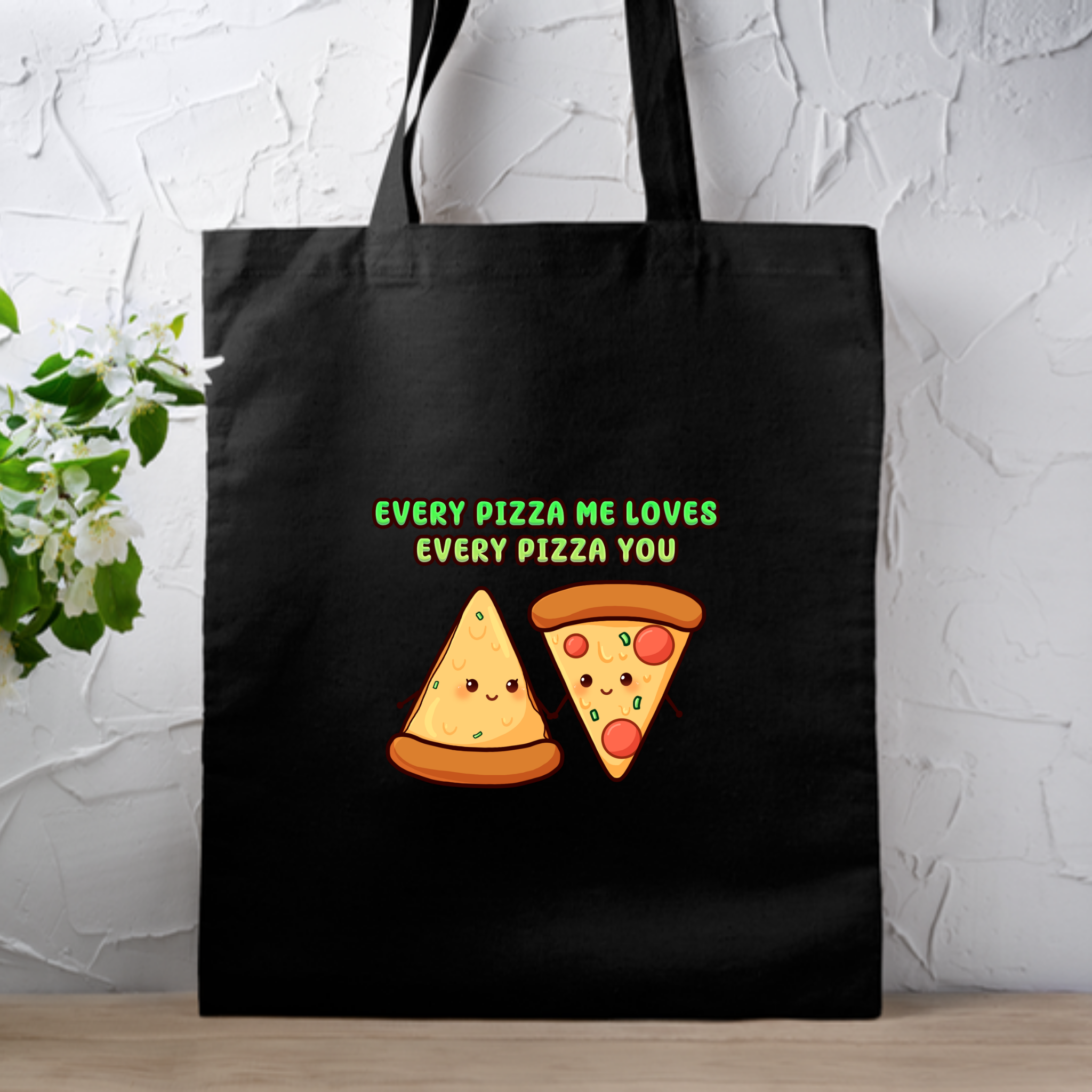 Every Pizza Me Loves Every Pizza You Pizza Couple Tote Bag