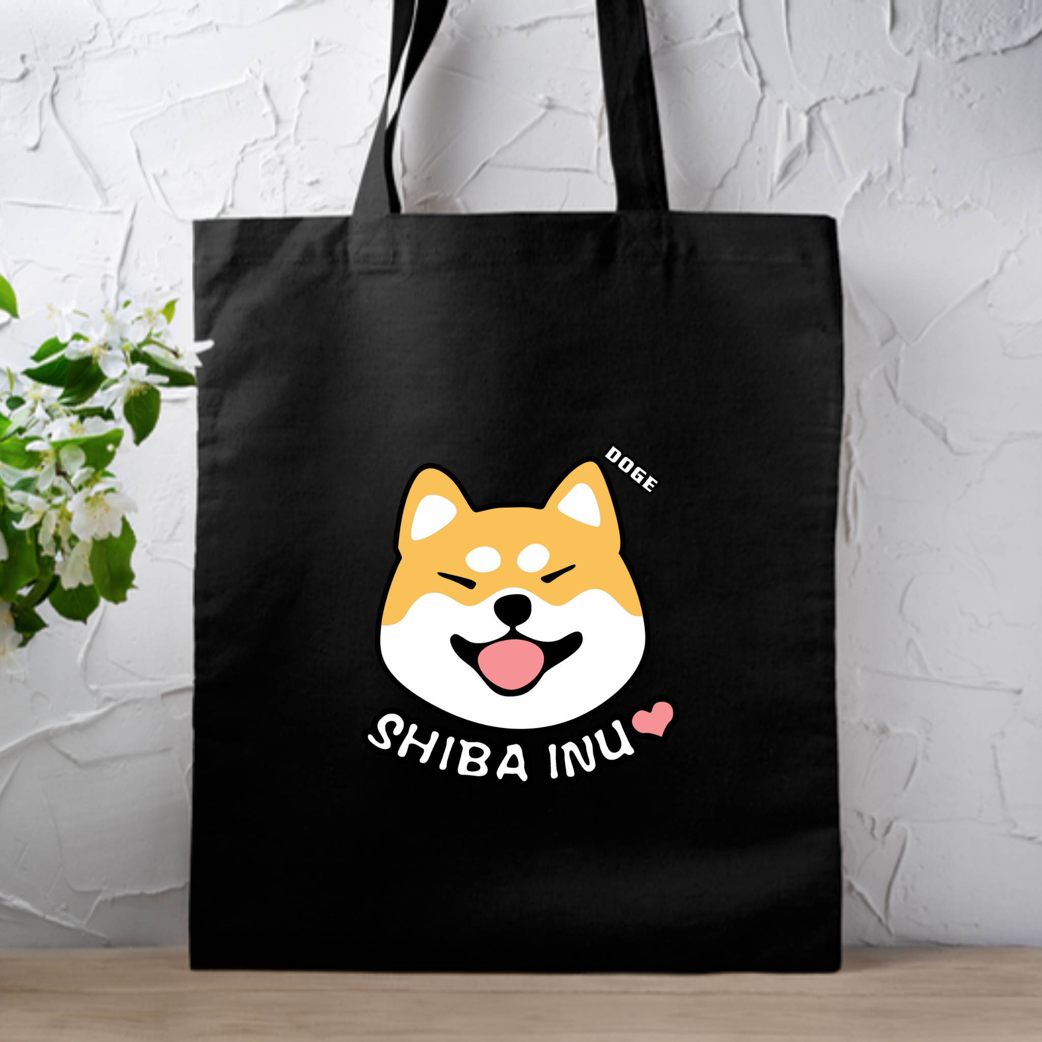 Doge Shiba Inu Face Tote Bag