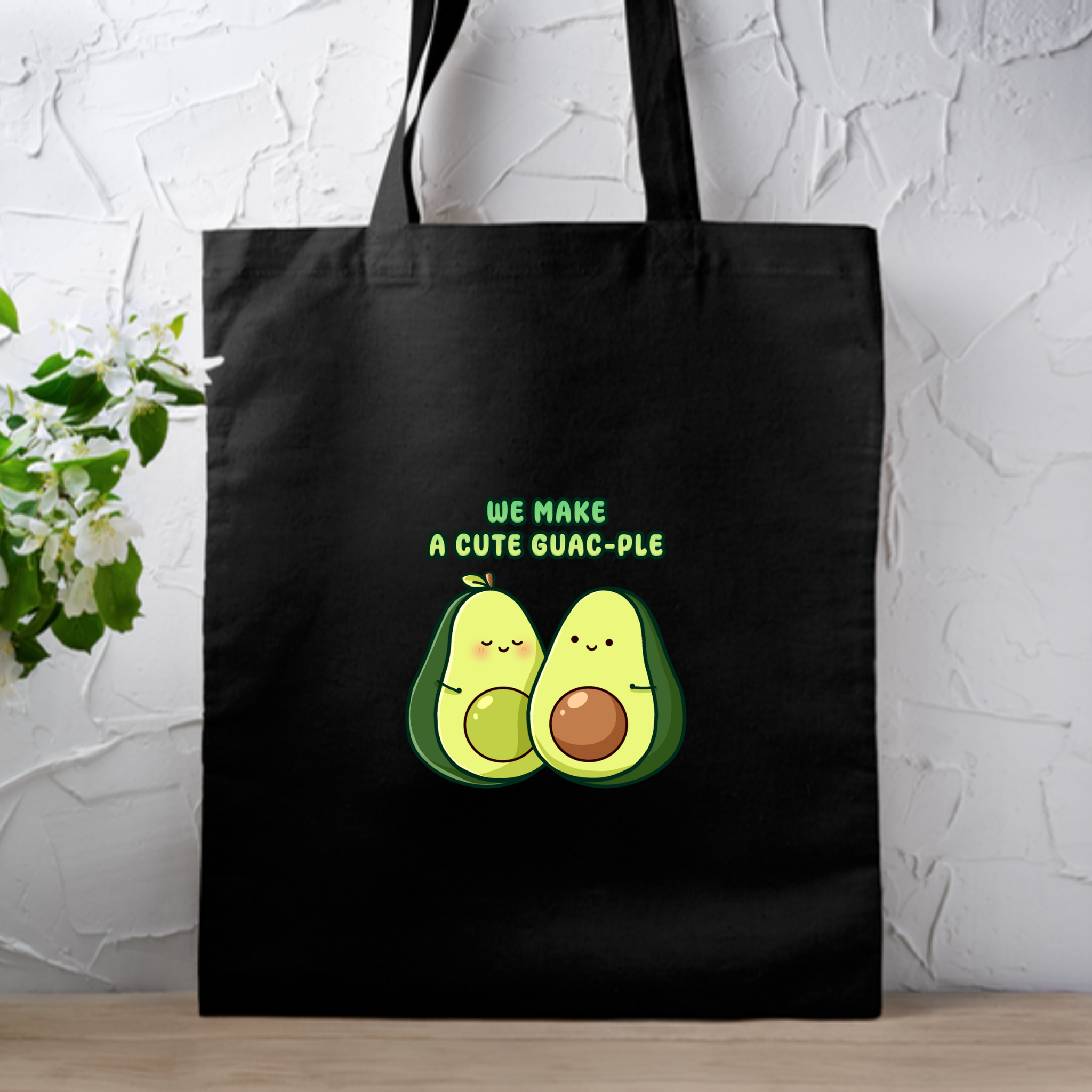 We Make a Cute Guac-ple Avocado Couple Tote Bag