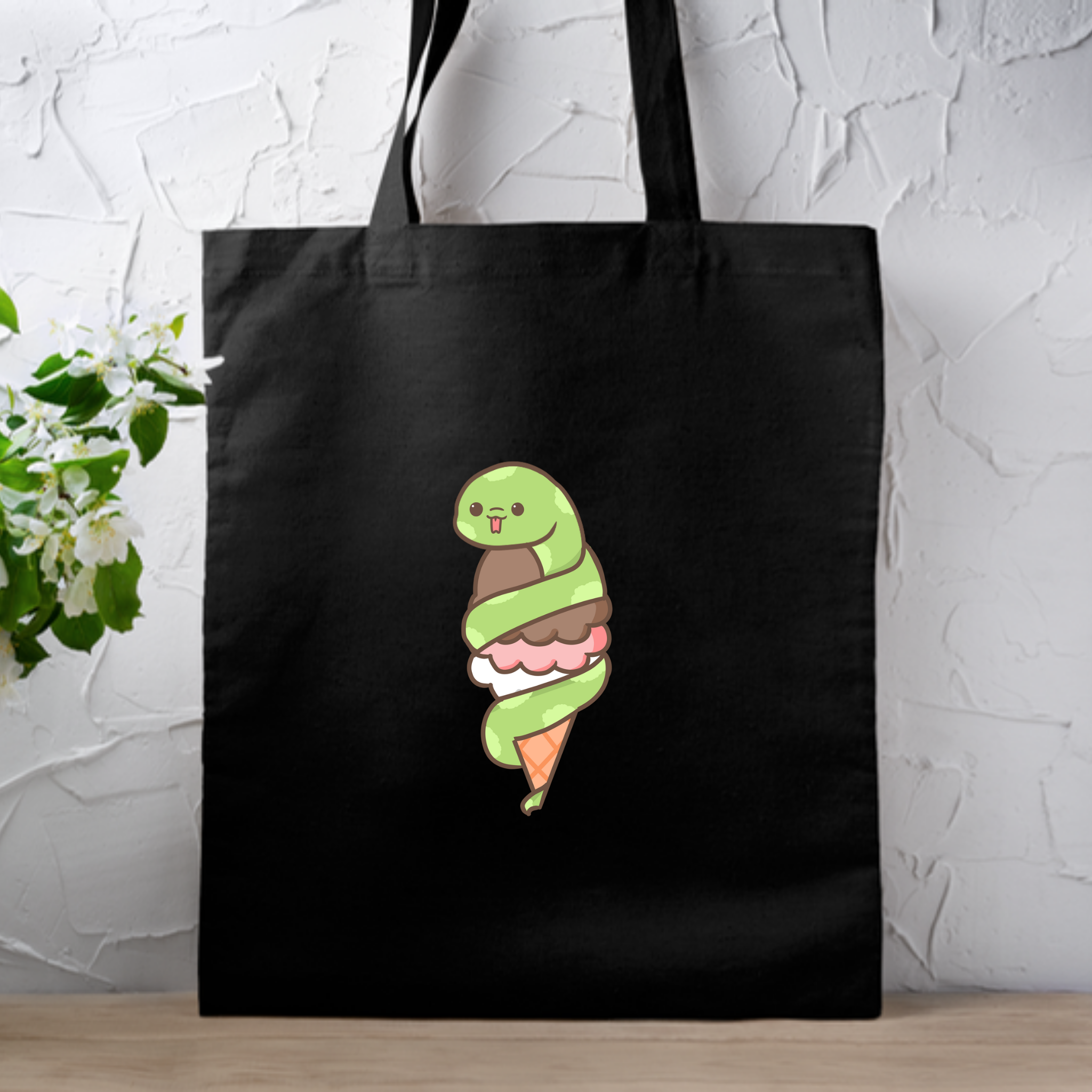 Ice Cream Snake Tote Bag