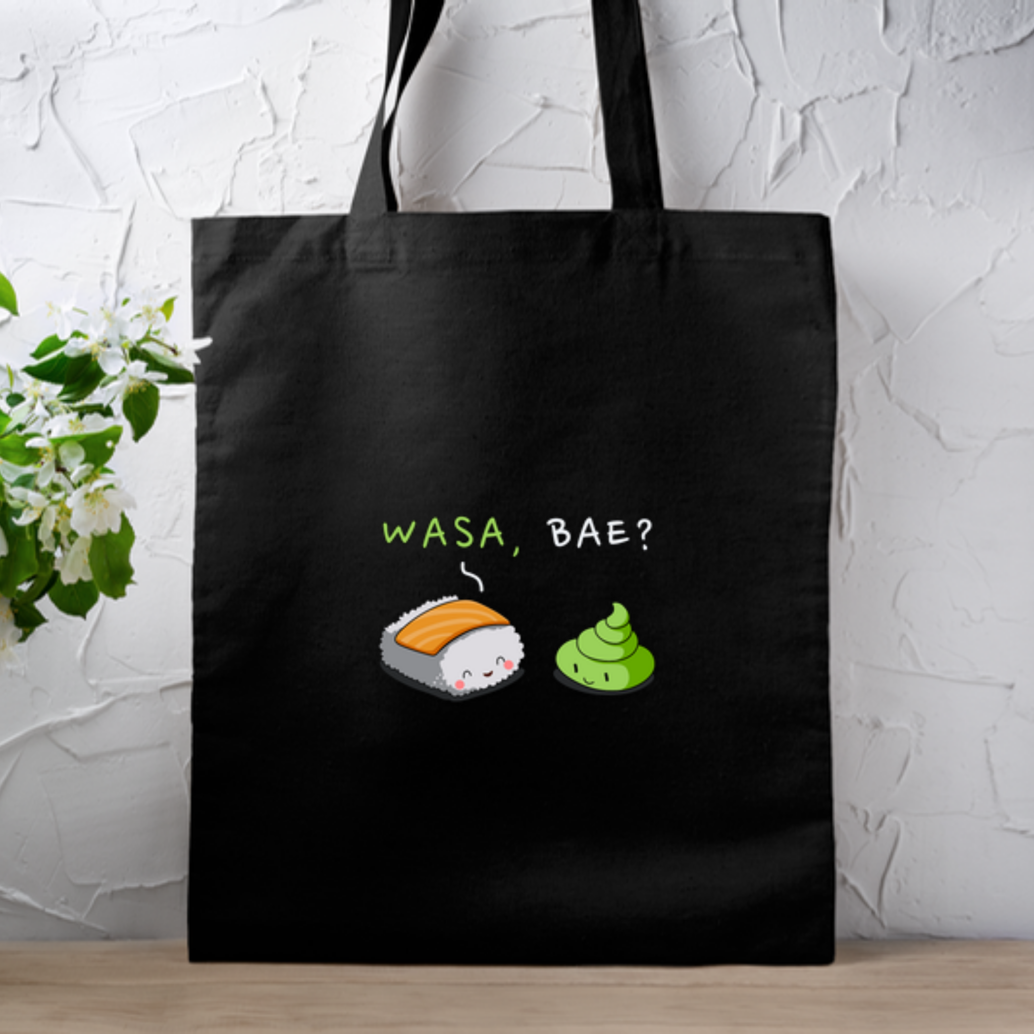 Wasa, Bae? Sushi and Wasabi Couple Tote Bag