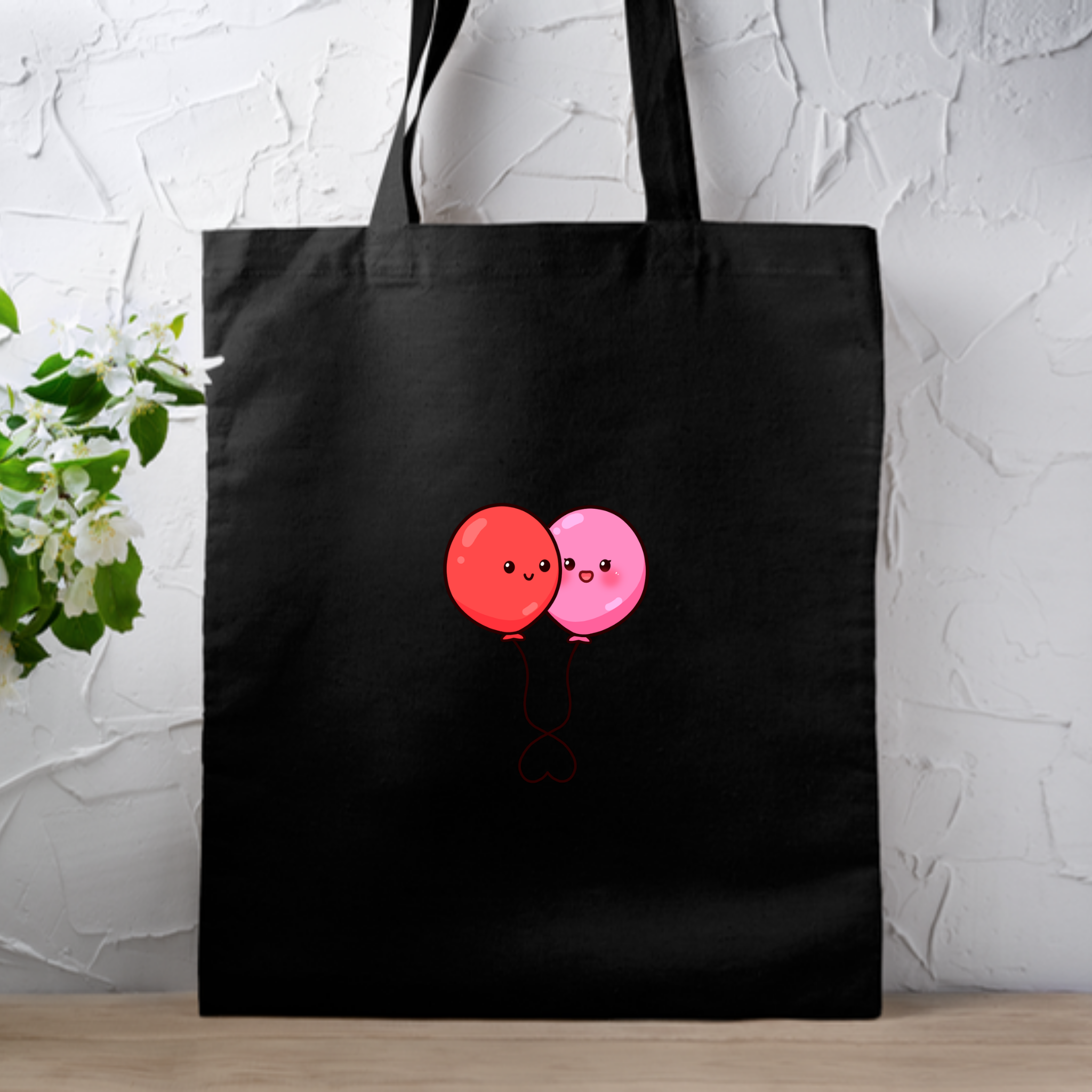 Balloon Couple Tote Bag