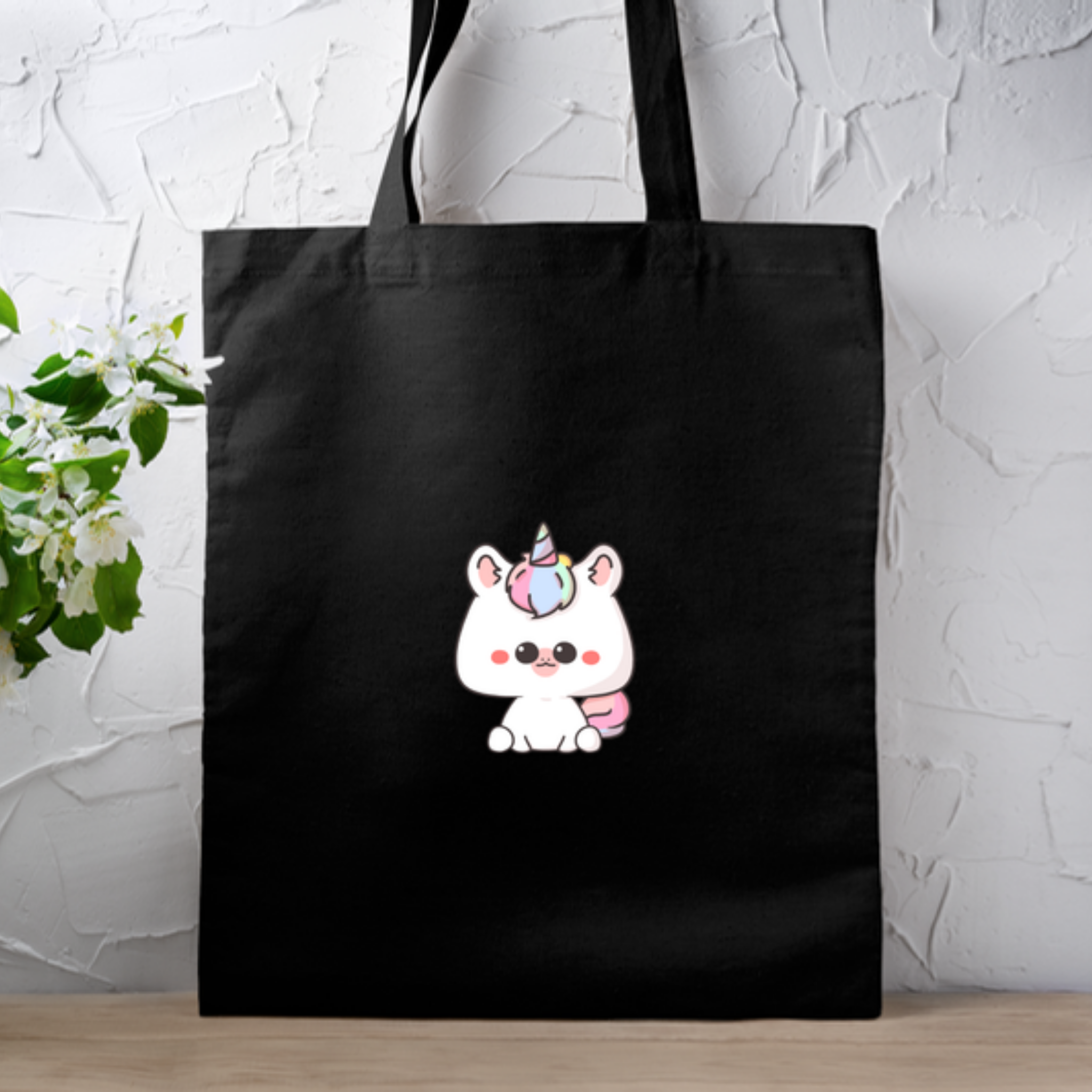 Rainbow Baby Unicorn Tote Bag