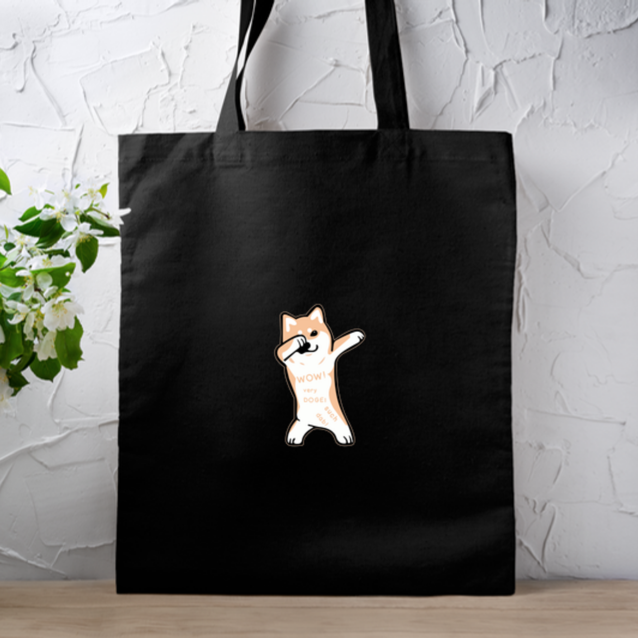 Dabbing Doge Dog Tote Bag
