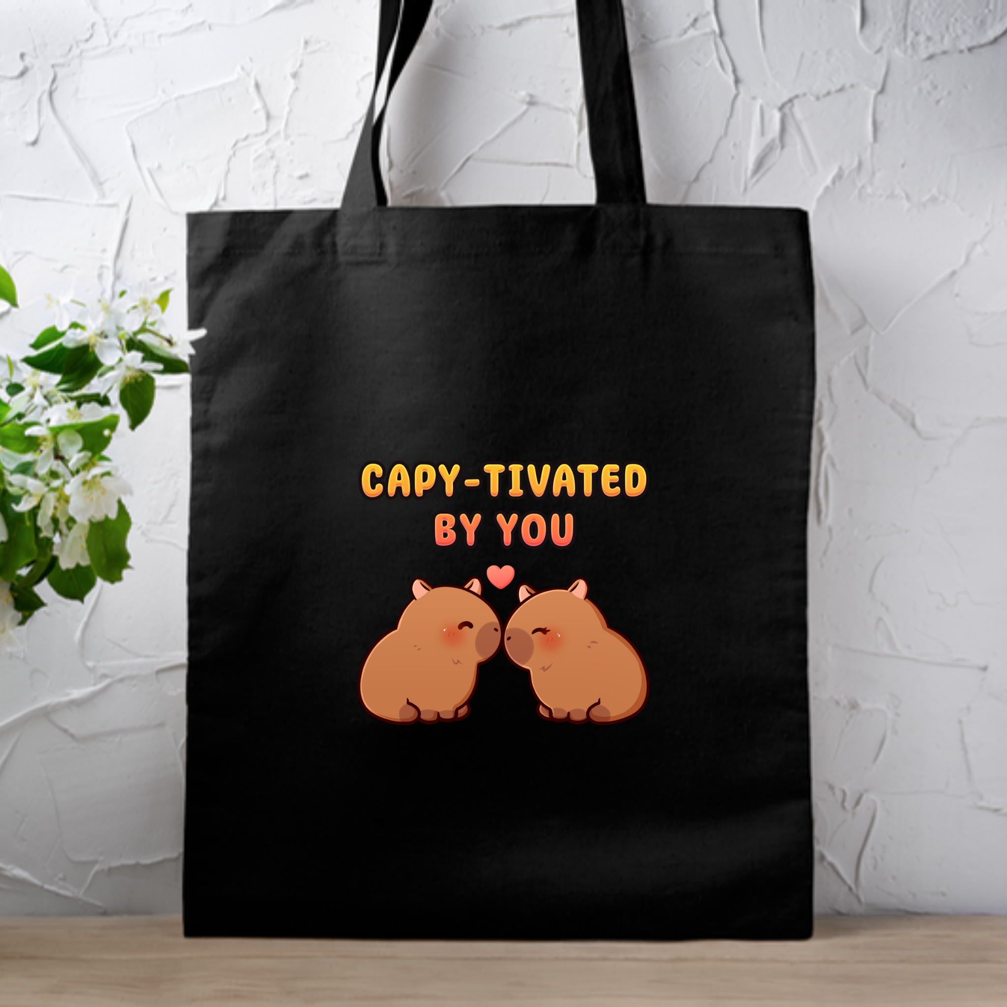 Capy-tivated by You Capybara Couple Tote Bag