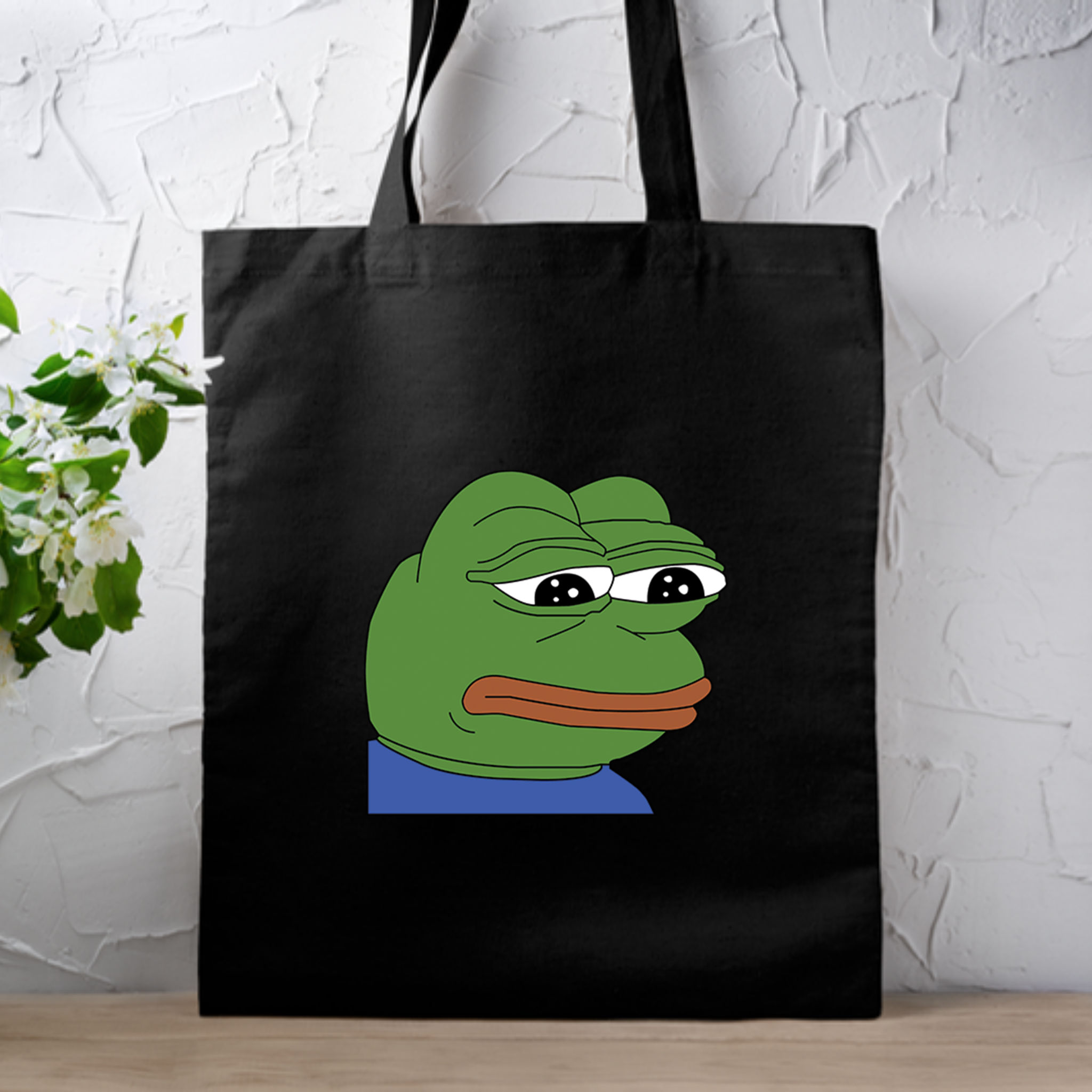 Sad Pepe the Frog Tote Bag