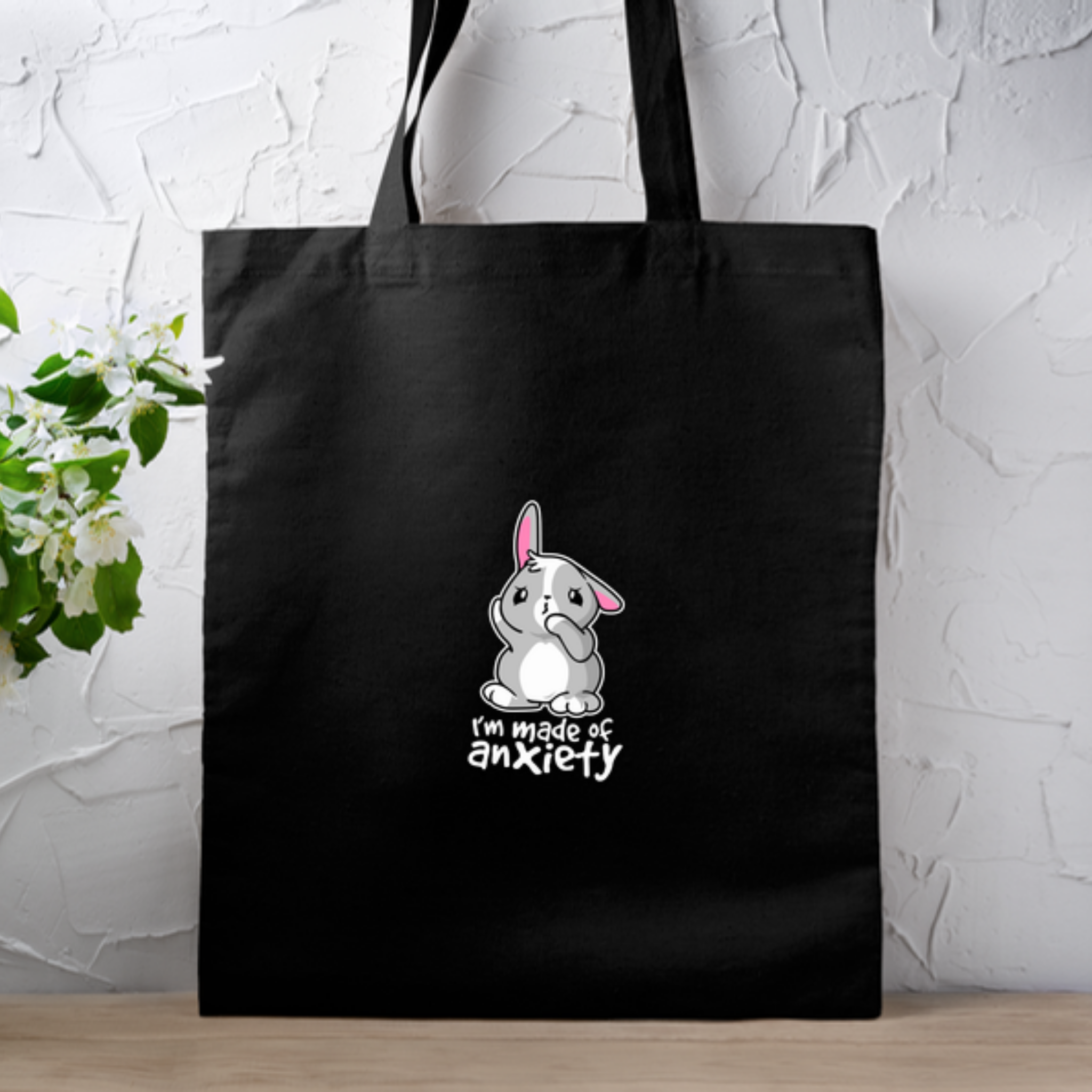 I'm Made of Anxiety Bunny Rabbit Tote Bag