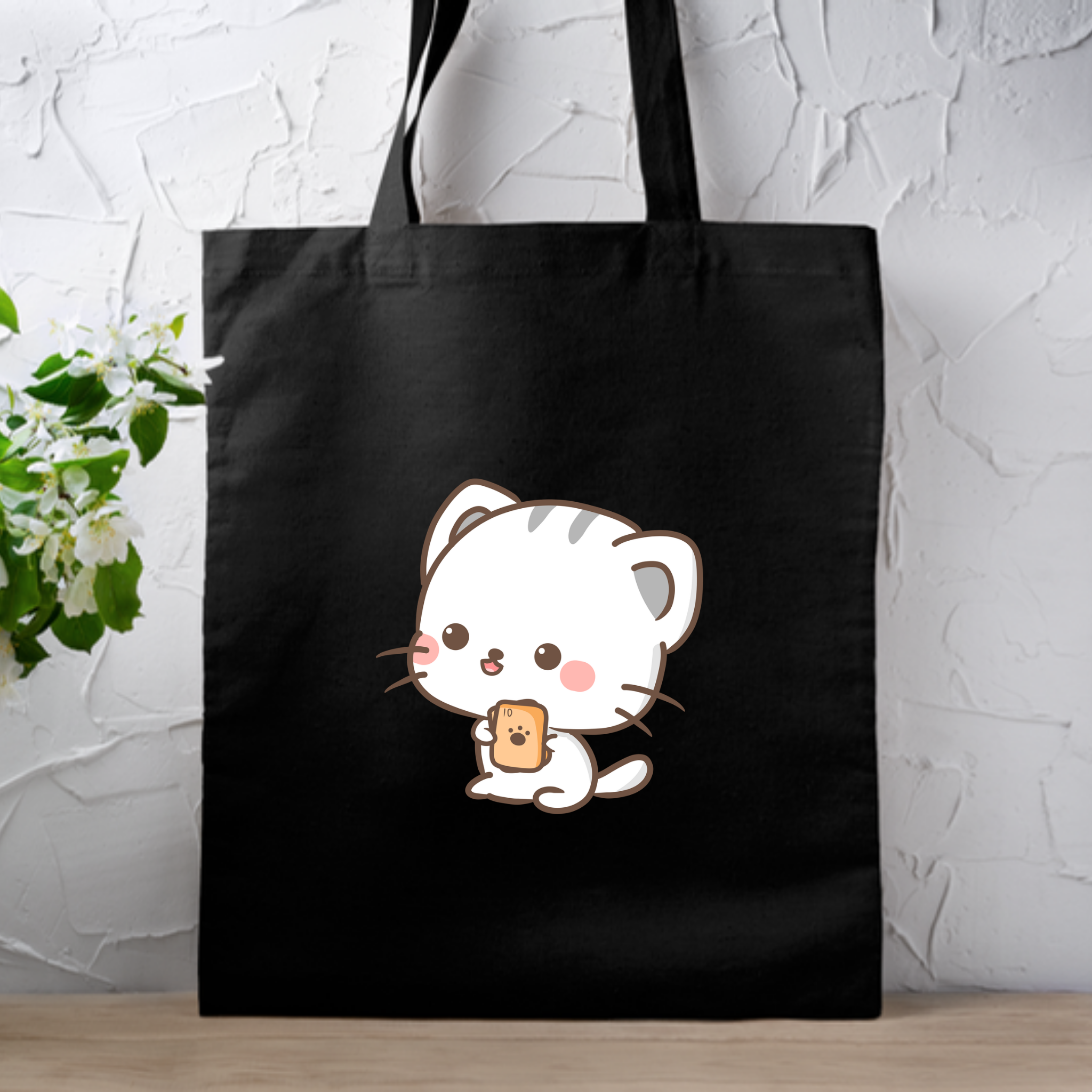 Cat Playing Cards Tote Bag
