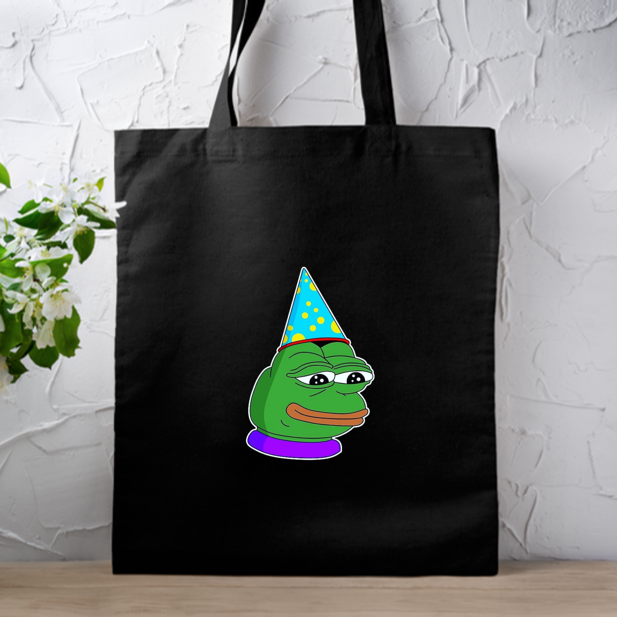Birthday Hat Pepe the Frog Tote Bag