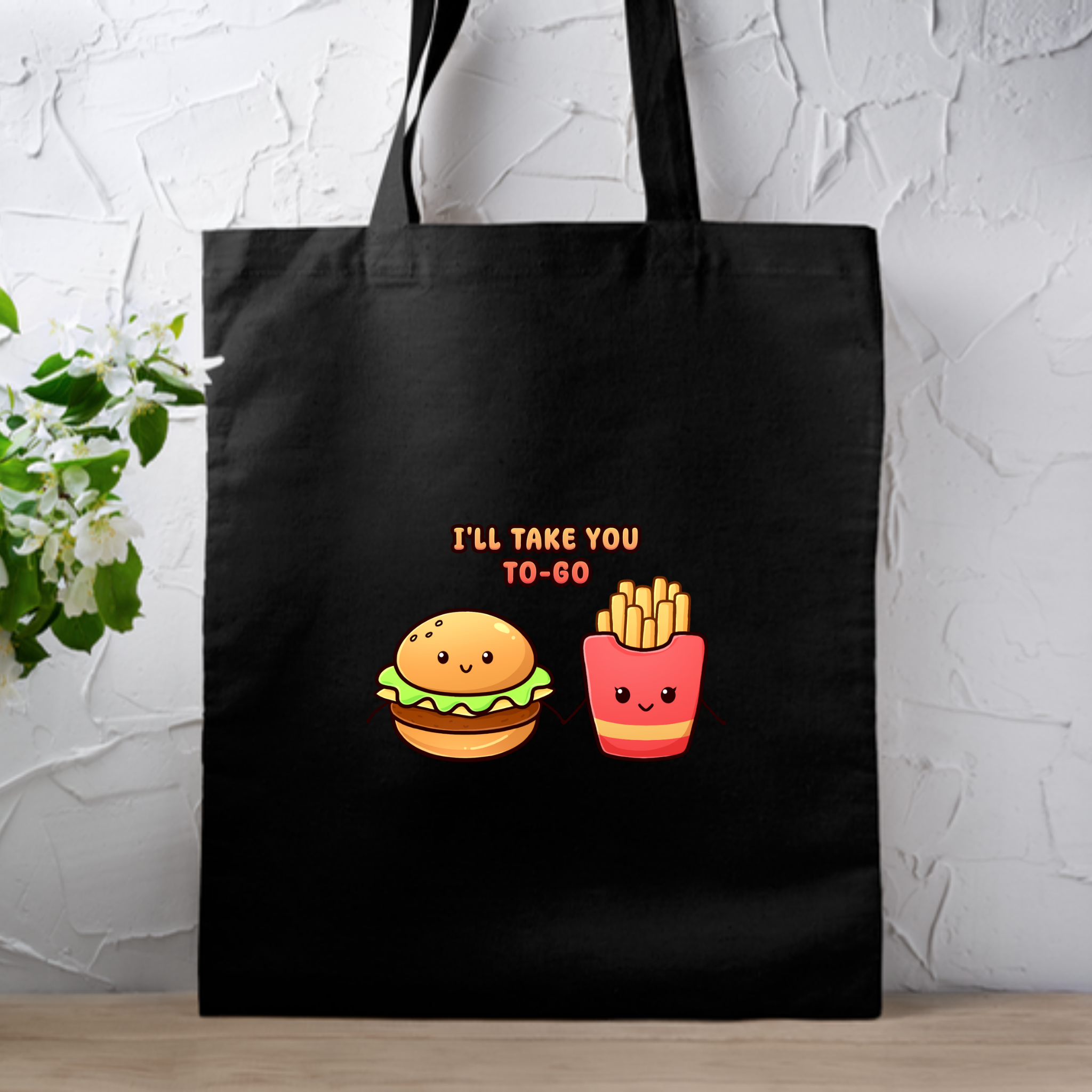 I'll Take You To-Go Burger and Fries Couple Tote Bag