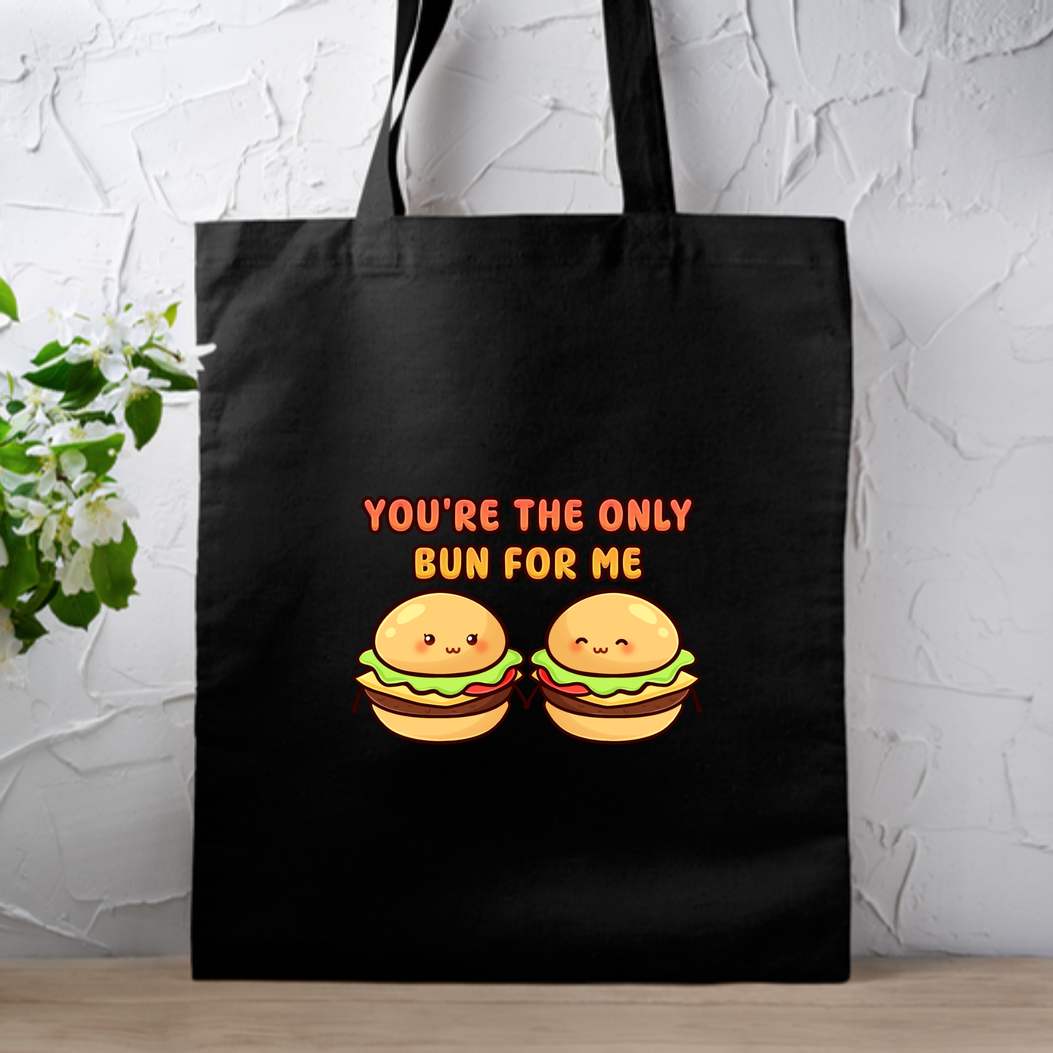 You're the Only Bun for Me Burger Couple Tote Bag
