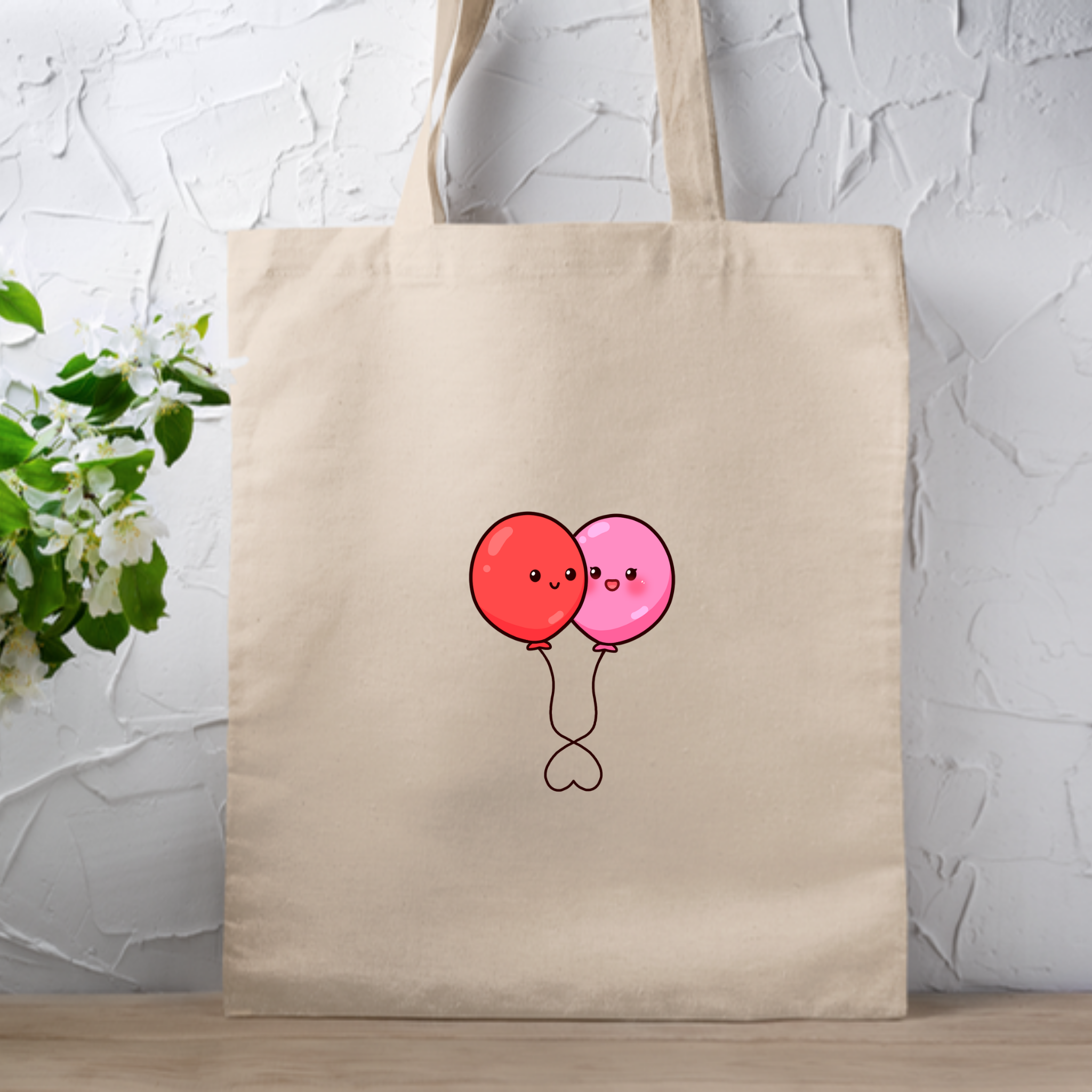 Balloon Couple Tote Bag
