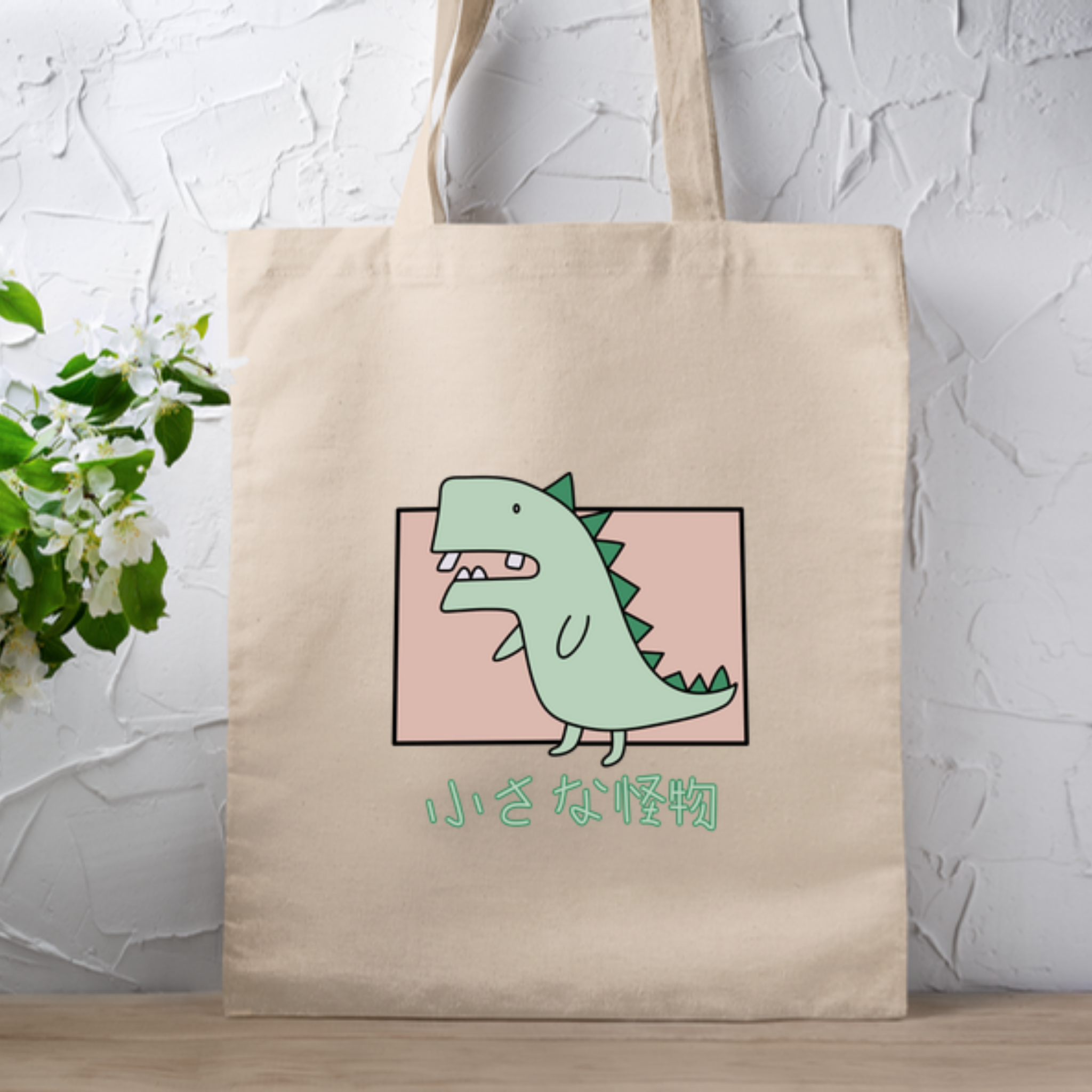 Crooked Toothed T-Rex Tote Bag