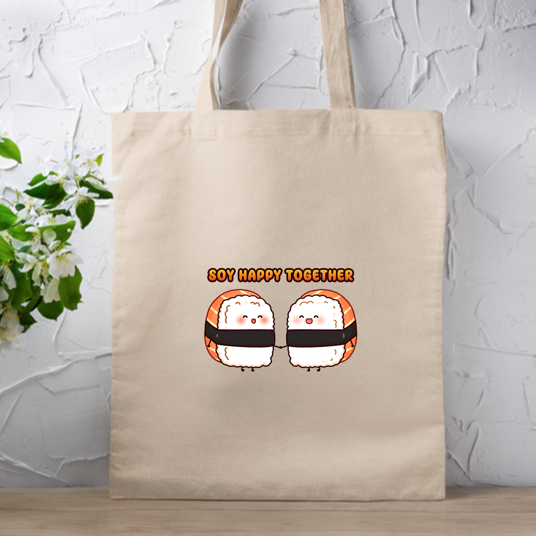 Soy Happy Together Sushi Couple Tote Bag