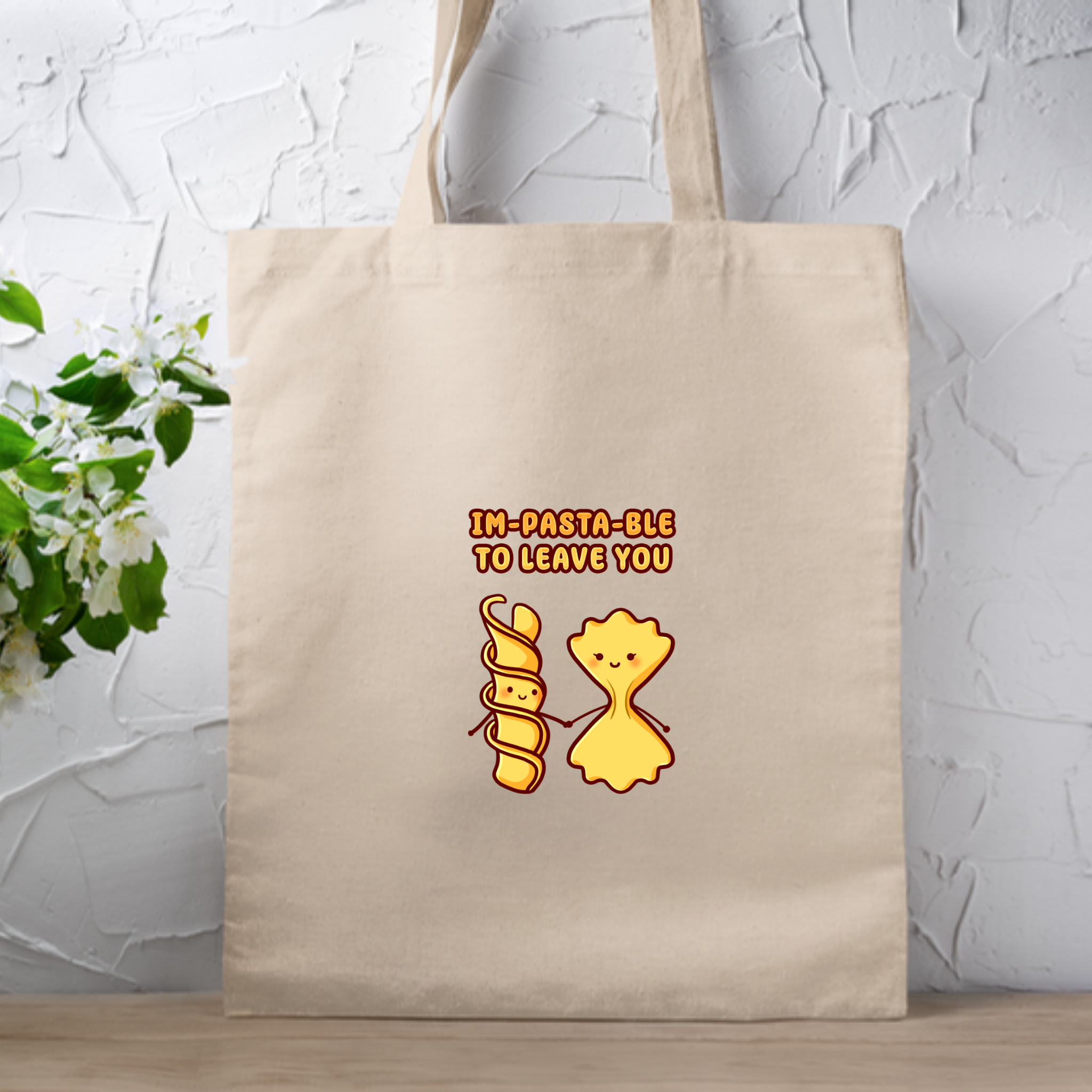 Im-Pasta-Ble to to Leave You Pasta Couple Tote Bag