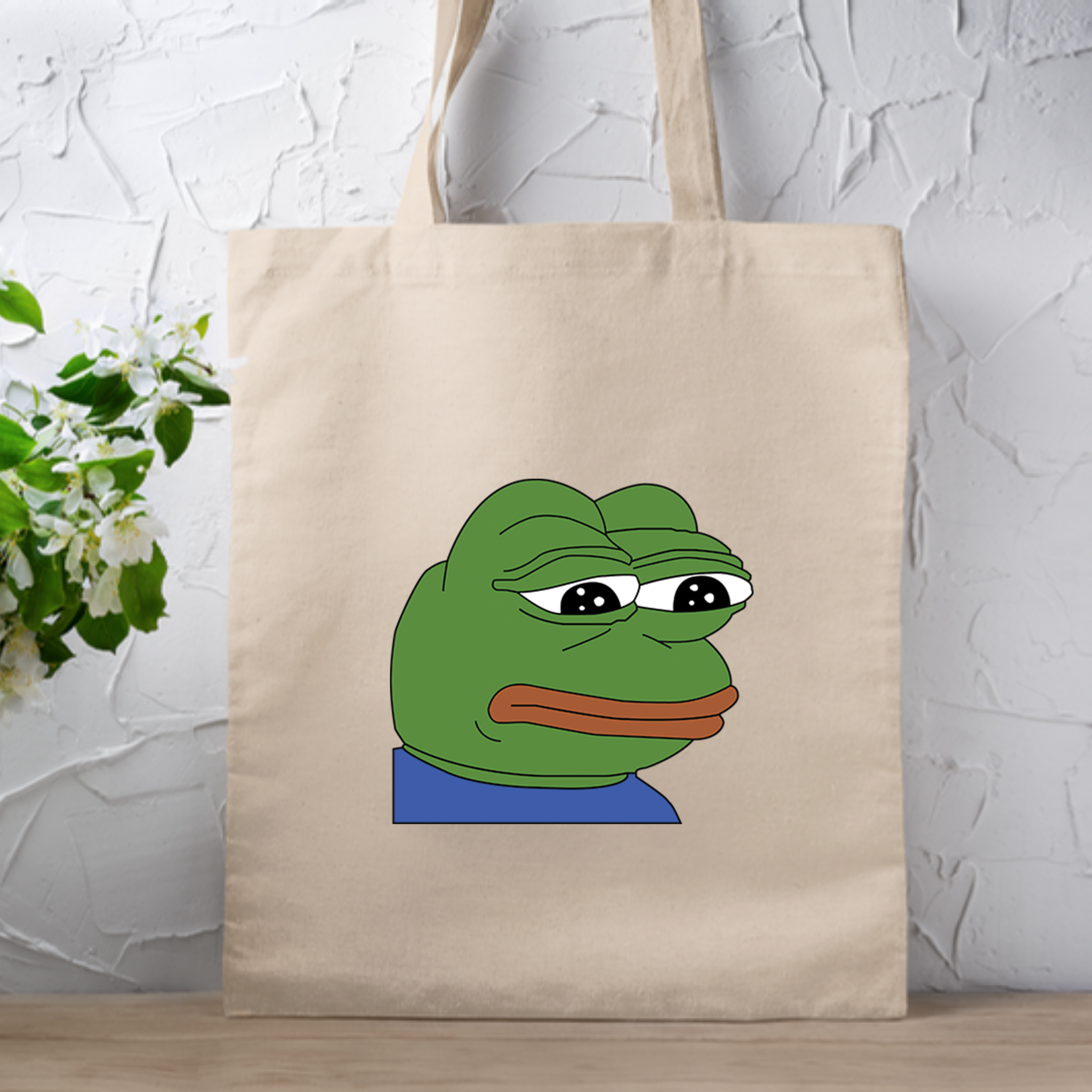 Sad Pepe the Frog Tote Bag