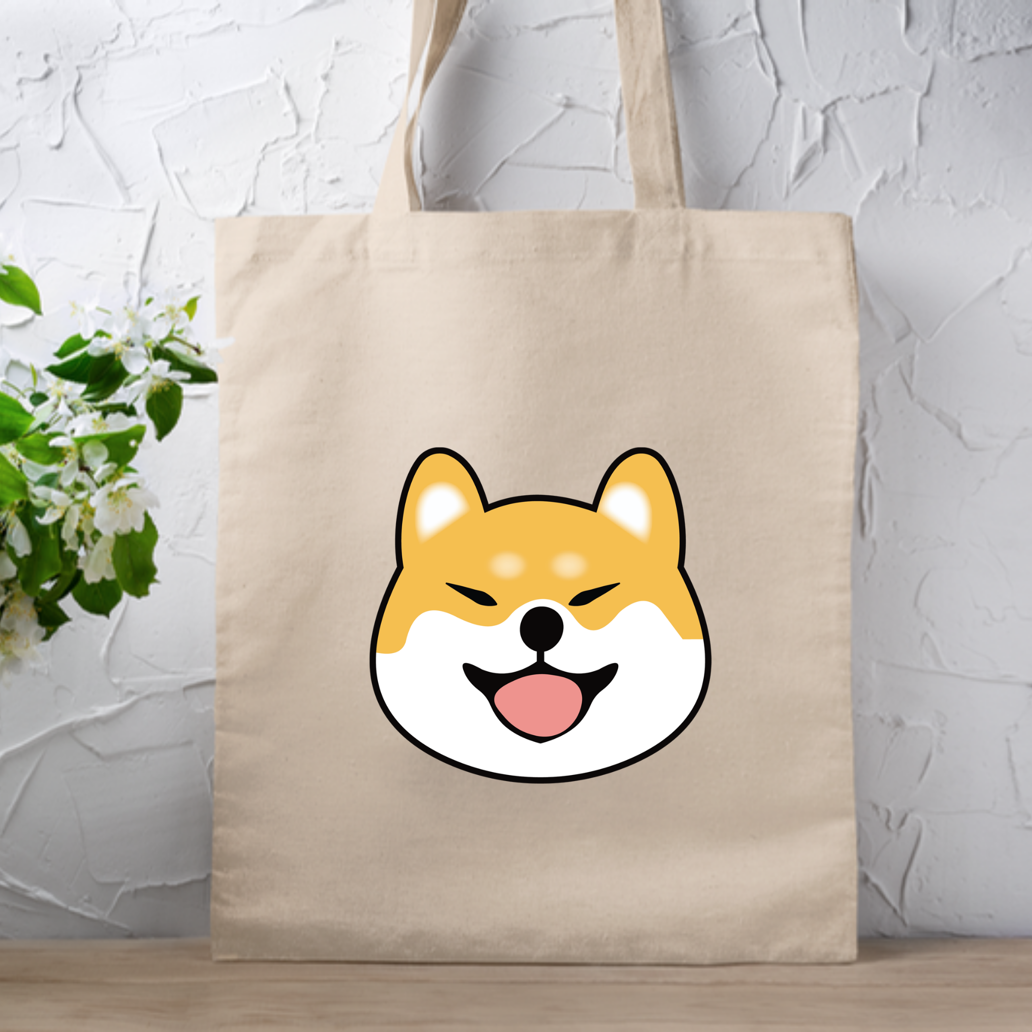 Shiba Inu Face Tote Bag