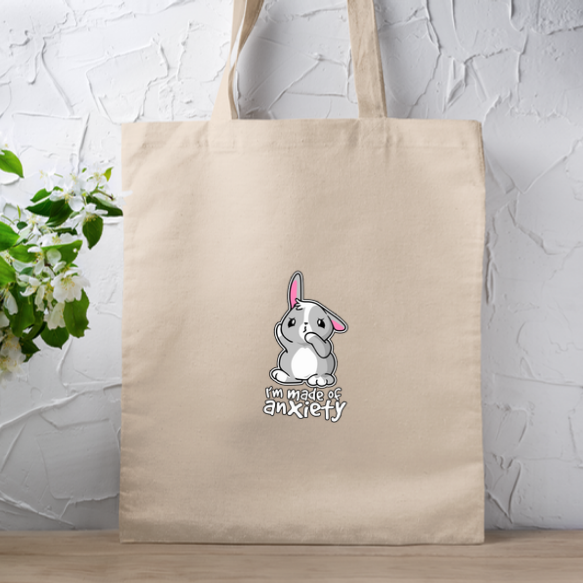I'm Made of Anxiety Bunny Rabbit Tote Bag