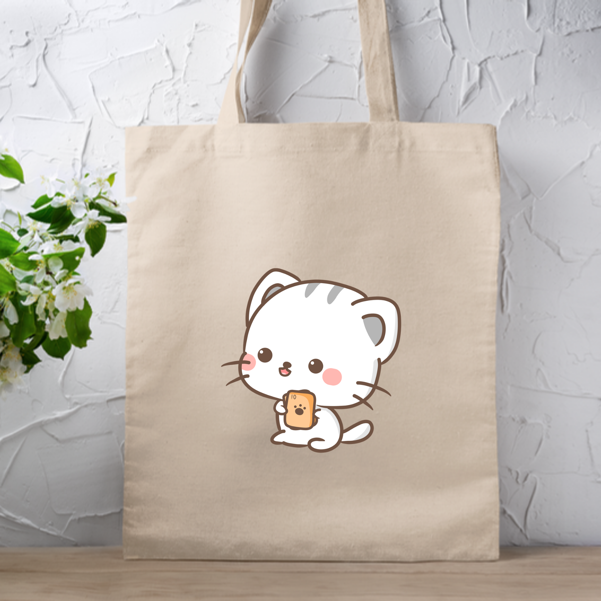 Cat Playing Cards Tote Bag
