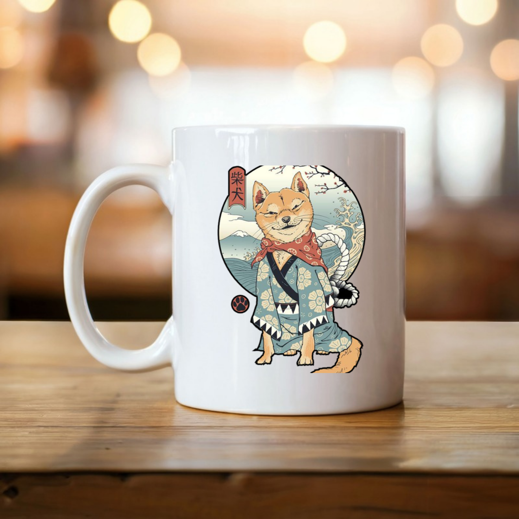 Japanese Samurai Shiba Inu Mug