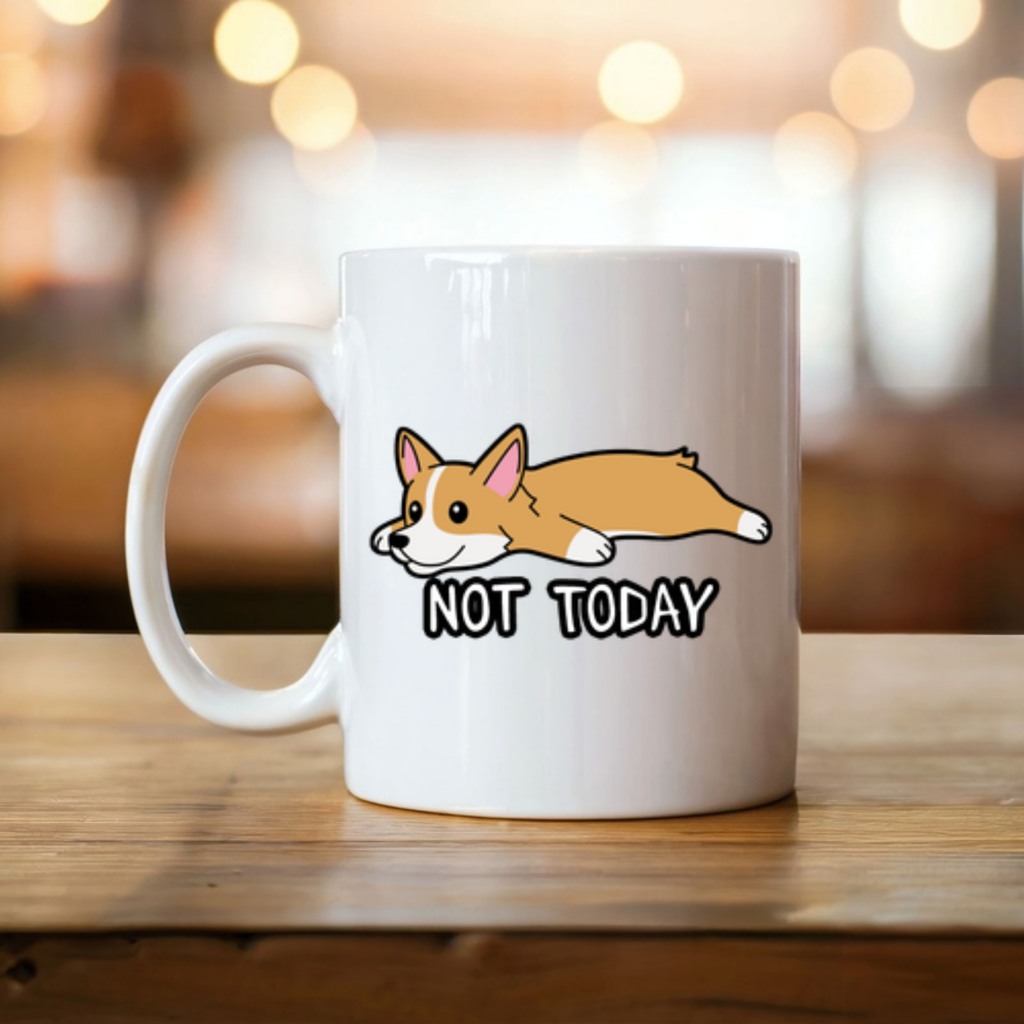 Not Today Resting Corgi Mug